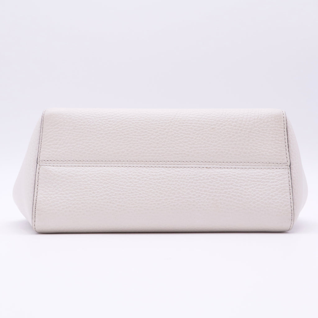 White Mini Swing Satchel twins