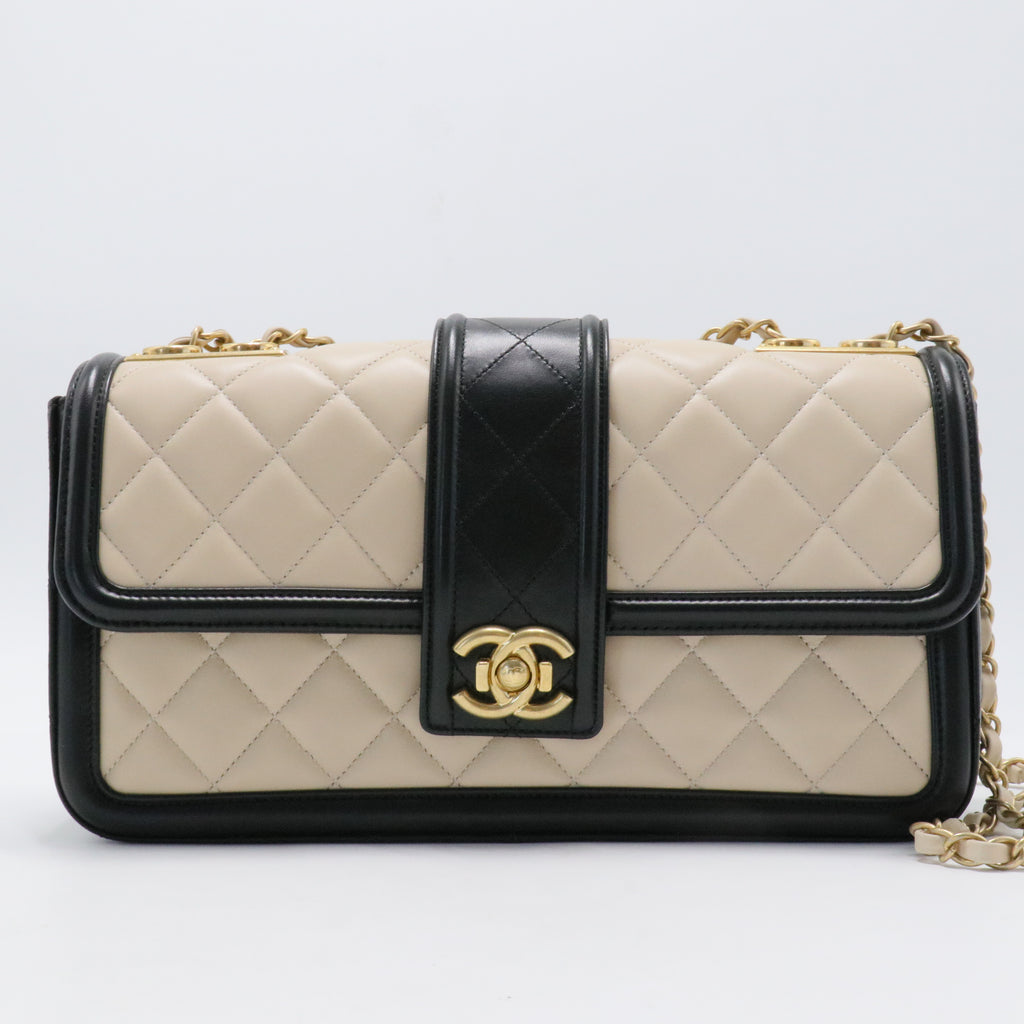 Lambskin Quilted Large Elegant CC Flap