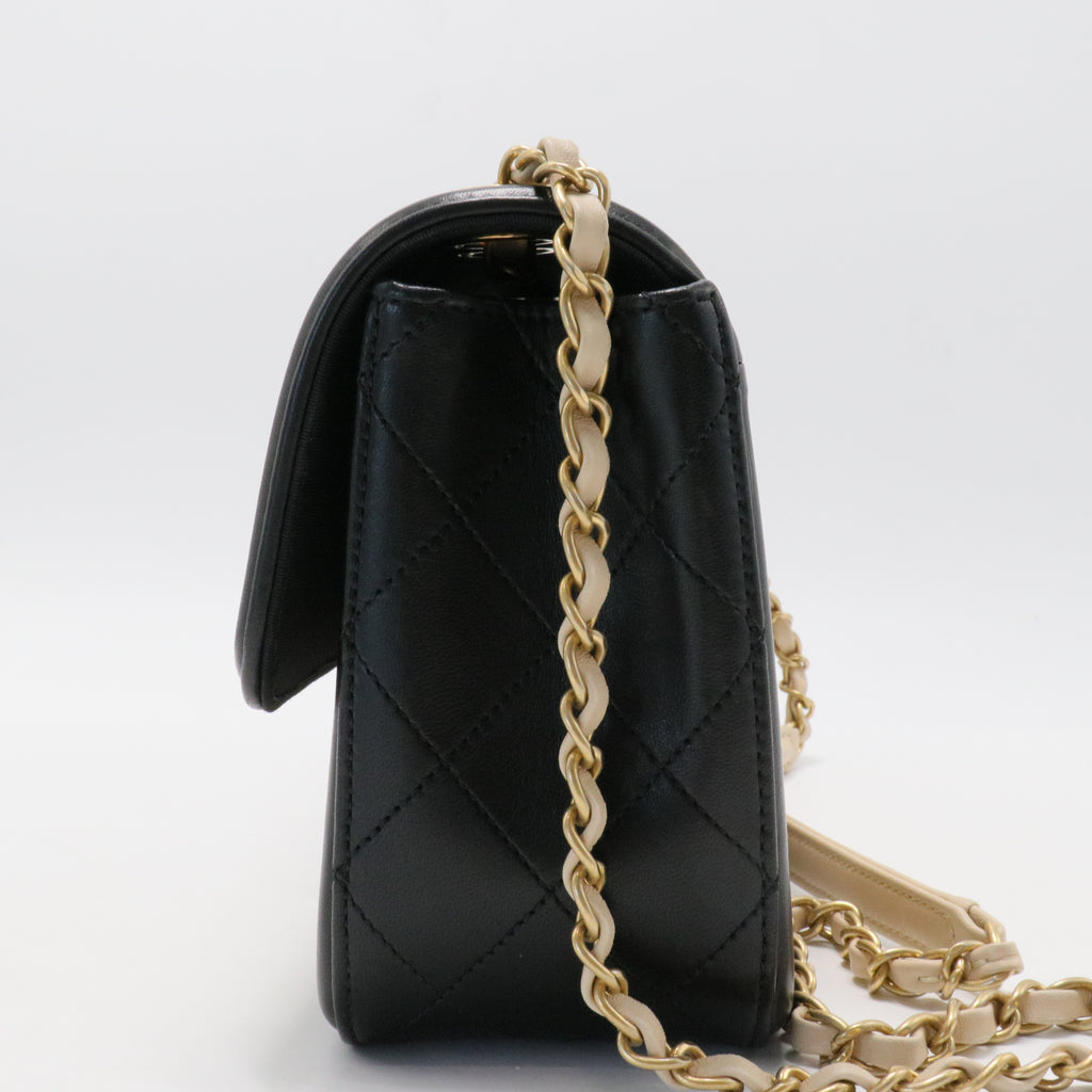 Lambskin Quilted Large Elegant CC Flap