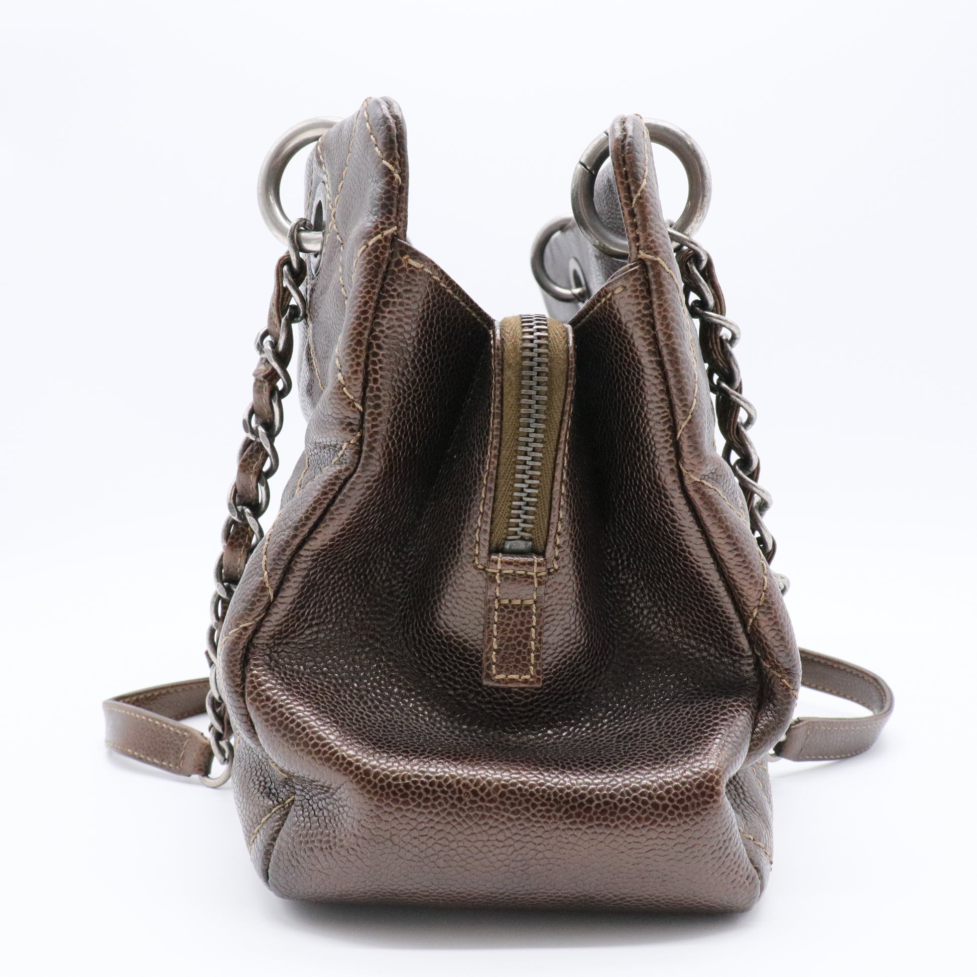 Chic Shopping Tote Quilted Caviar Small