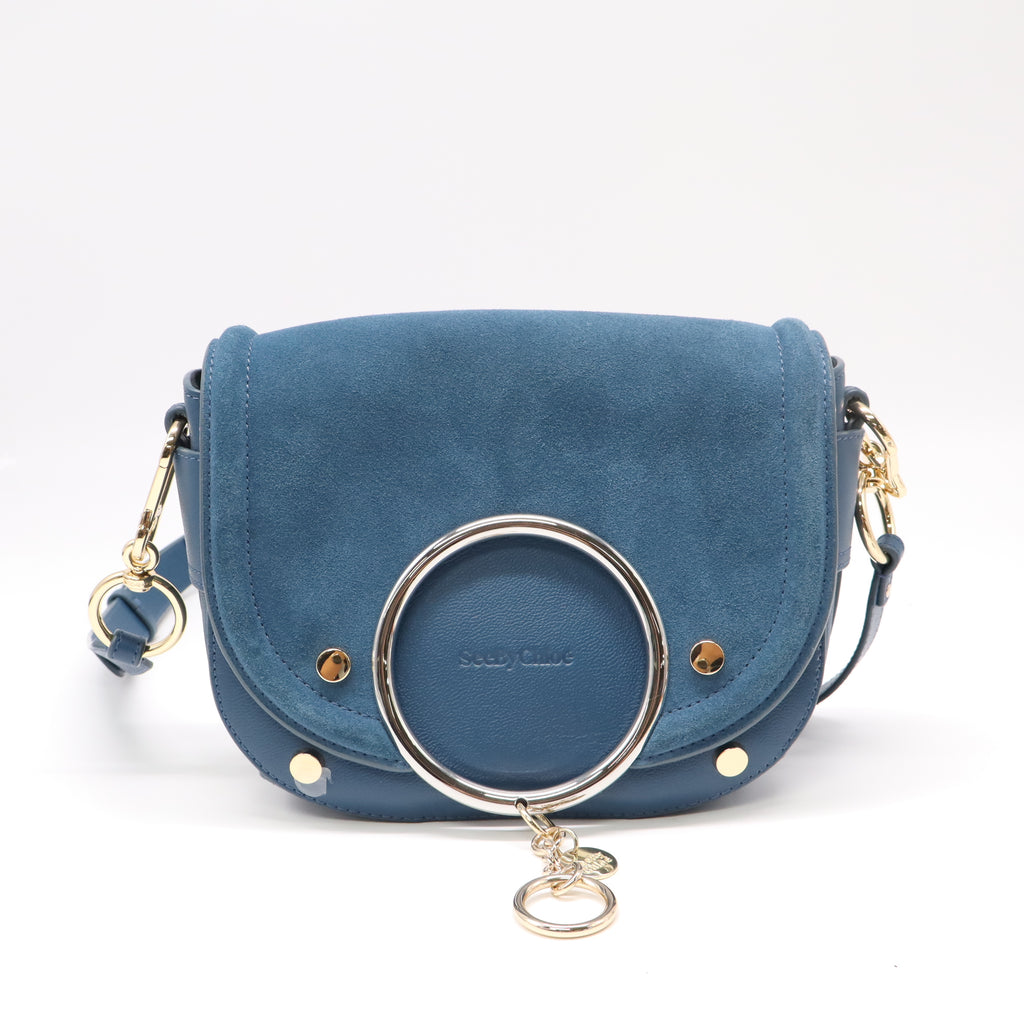 See by Chloé Mara Suede and Grained Leather Crossbody Bag B22961