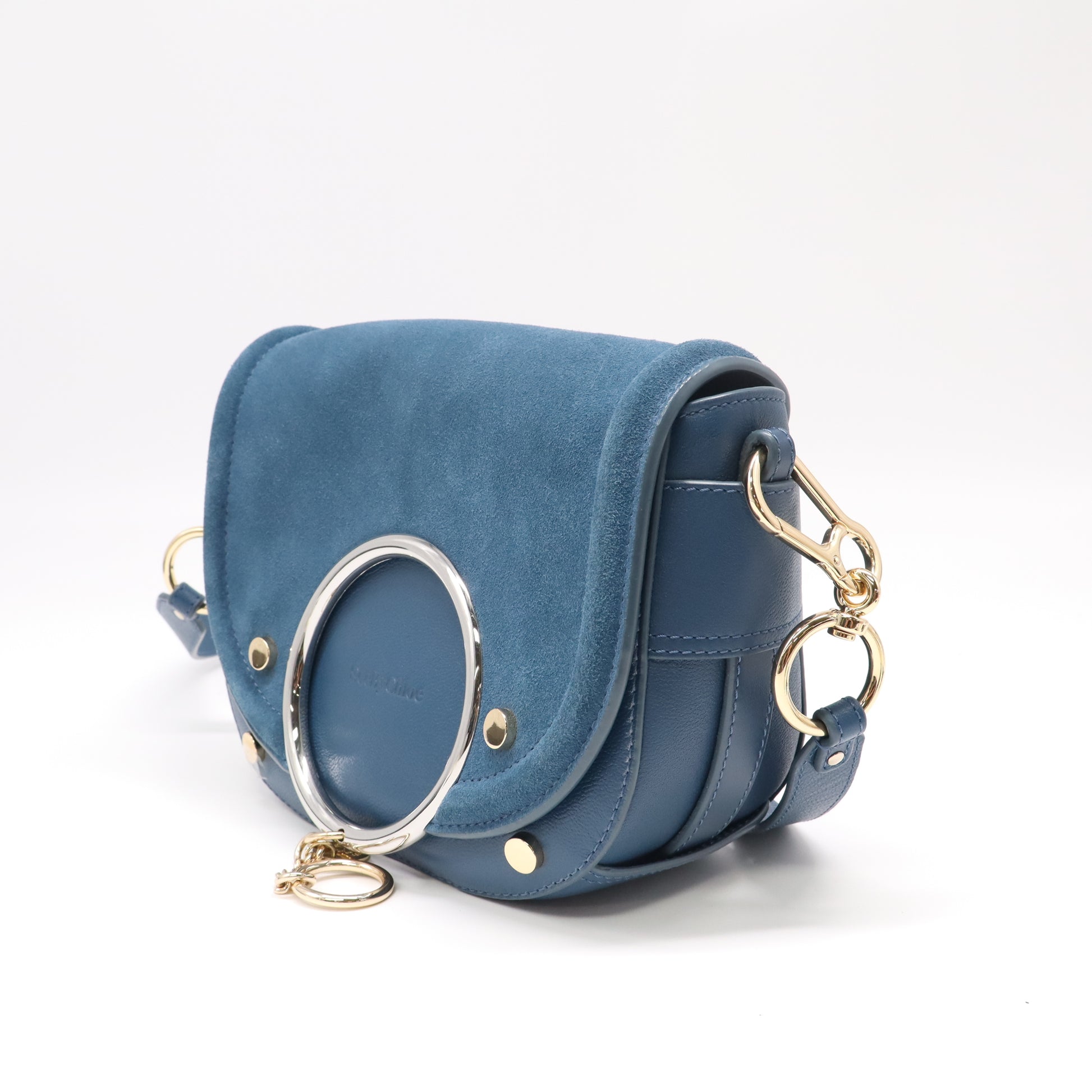 See by Chloé Mara Suede and Grained Leather Crossbody Bag B22961