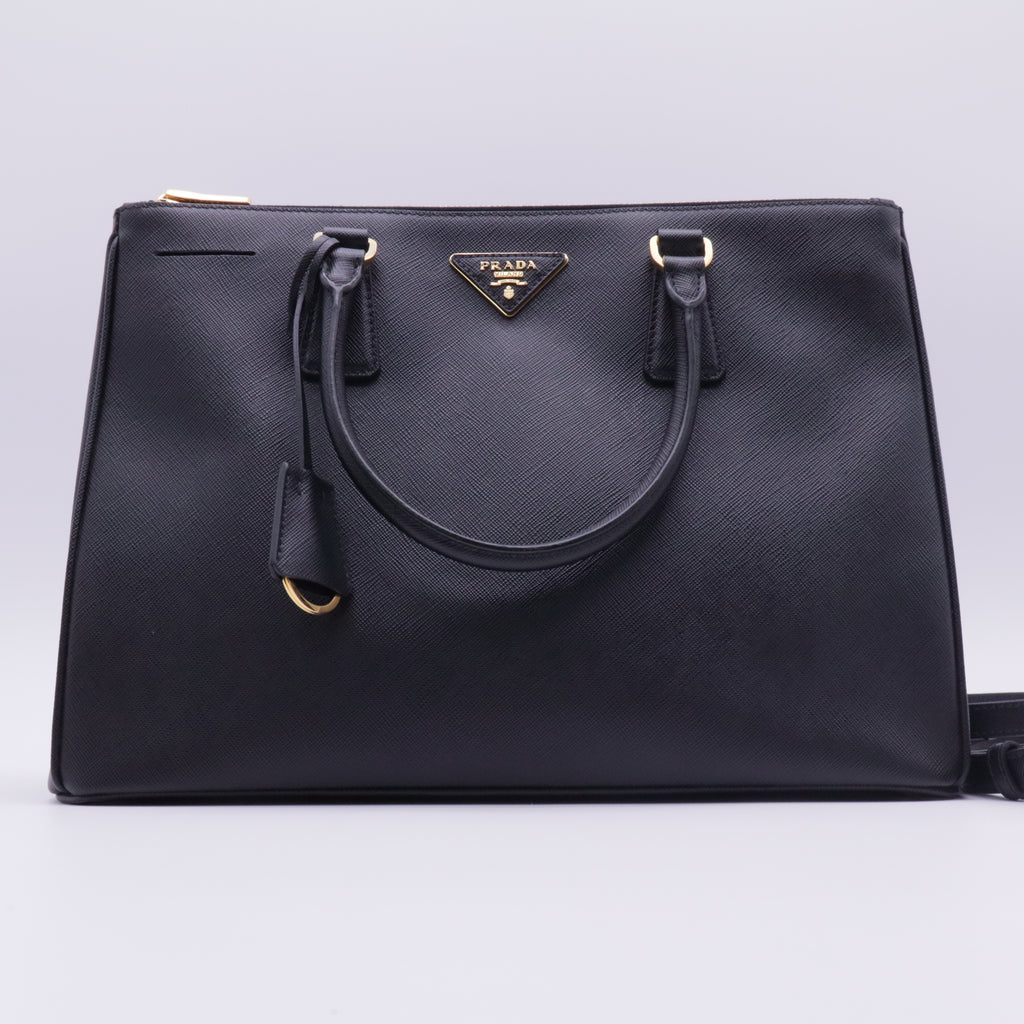 Double Zip Lux Tote Saffiano Leather Large twins