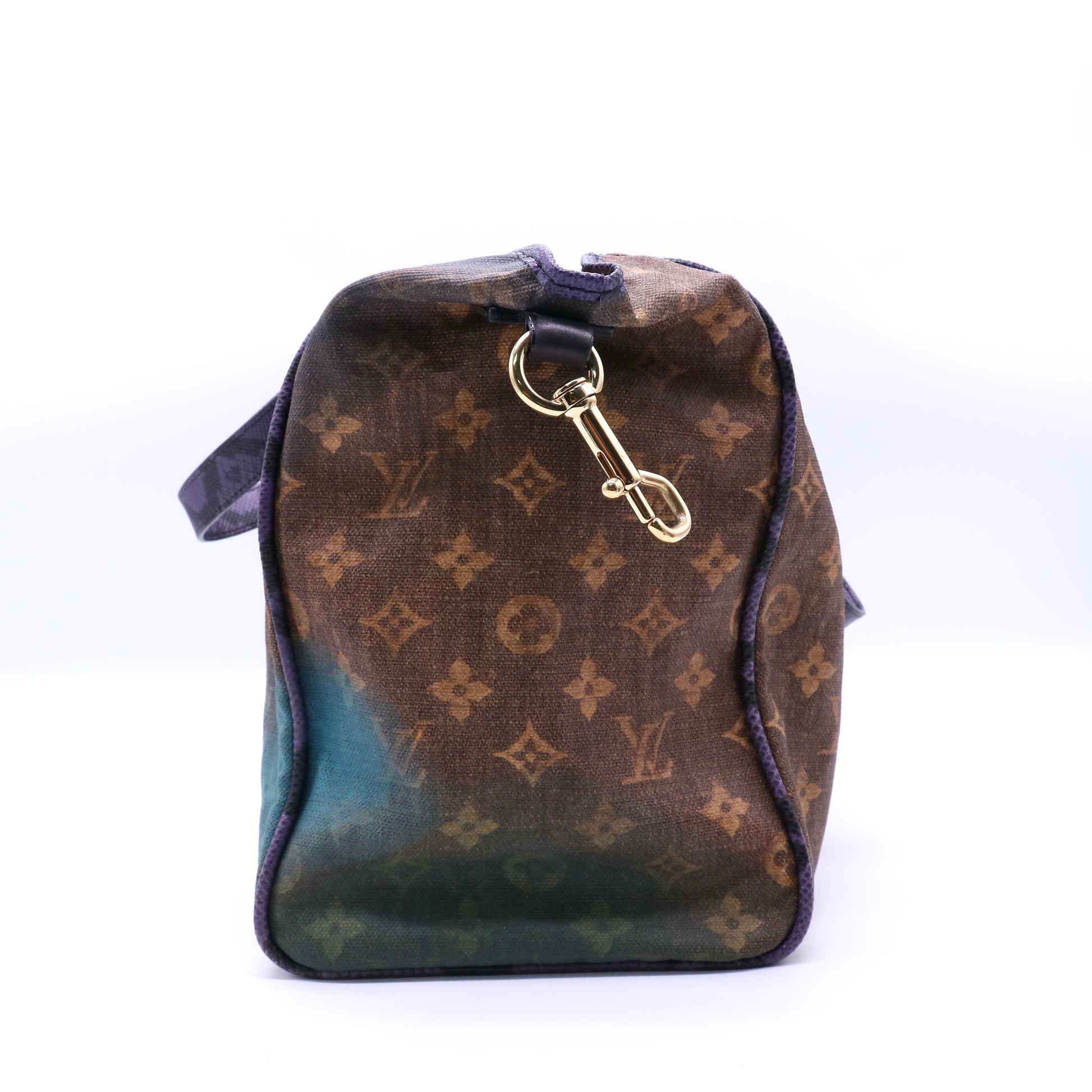 Louis Vuitton Limited Edition Richard Prince Mixed Blue Monogram Heartbreak Jokes Tote Bag Twins B20839