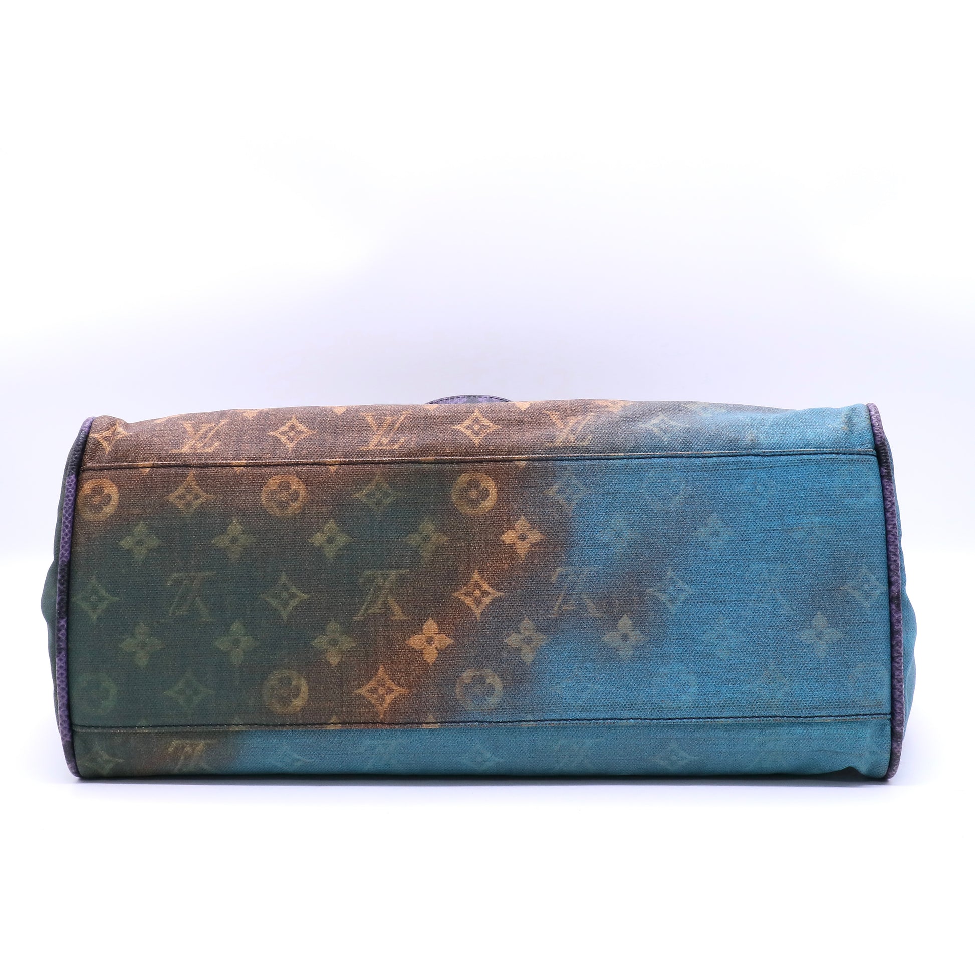 Louis Vuitton Limited Edition Richard Prince Mixed Blue Monogram Heartbreak Jokes Tote Bag Twins B20839