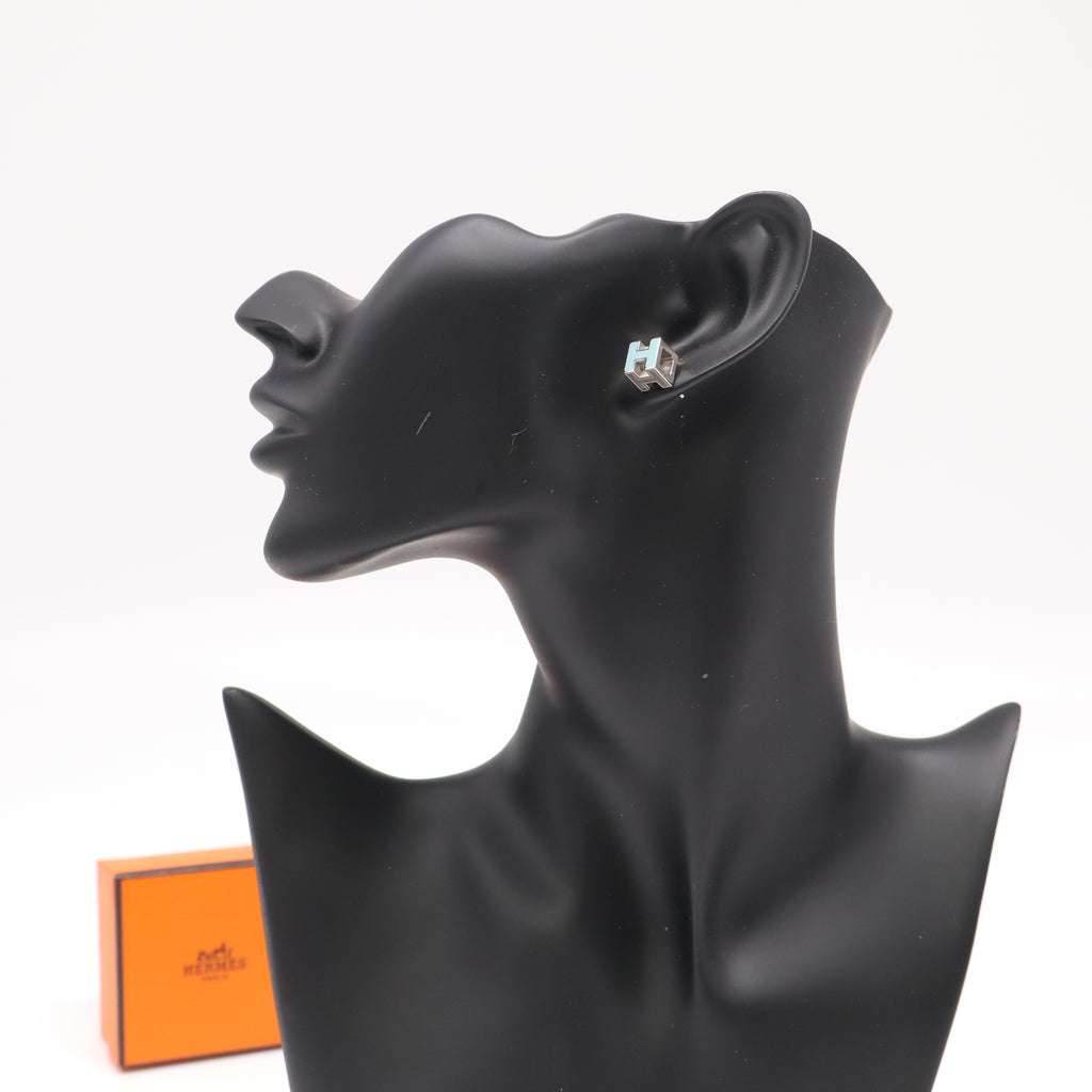 Hermès Cage d'H Cube Stud Earrings W22310