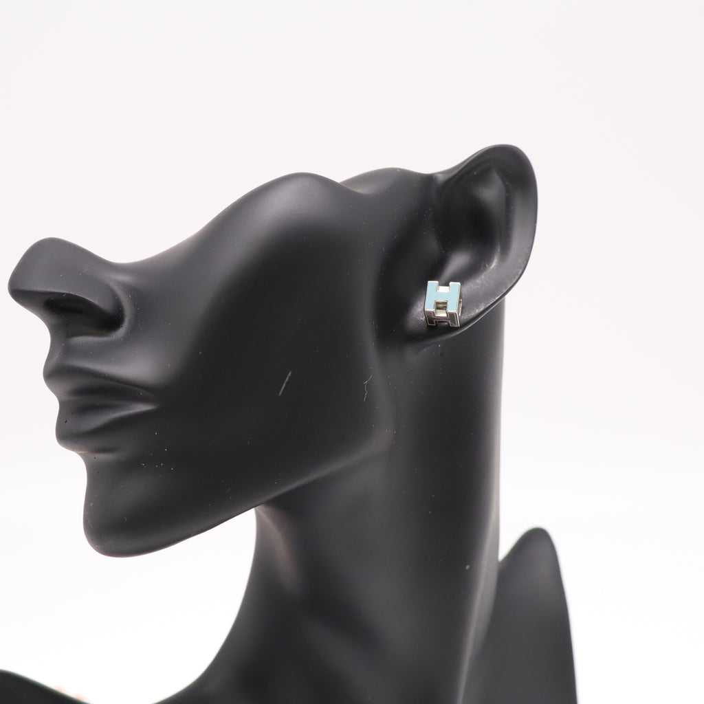Hermès Cage d'H Cube Stud Earrings W22310