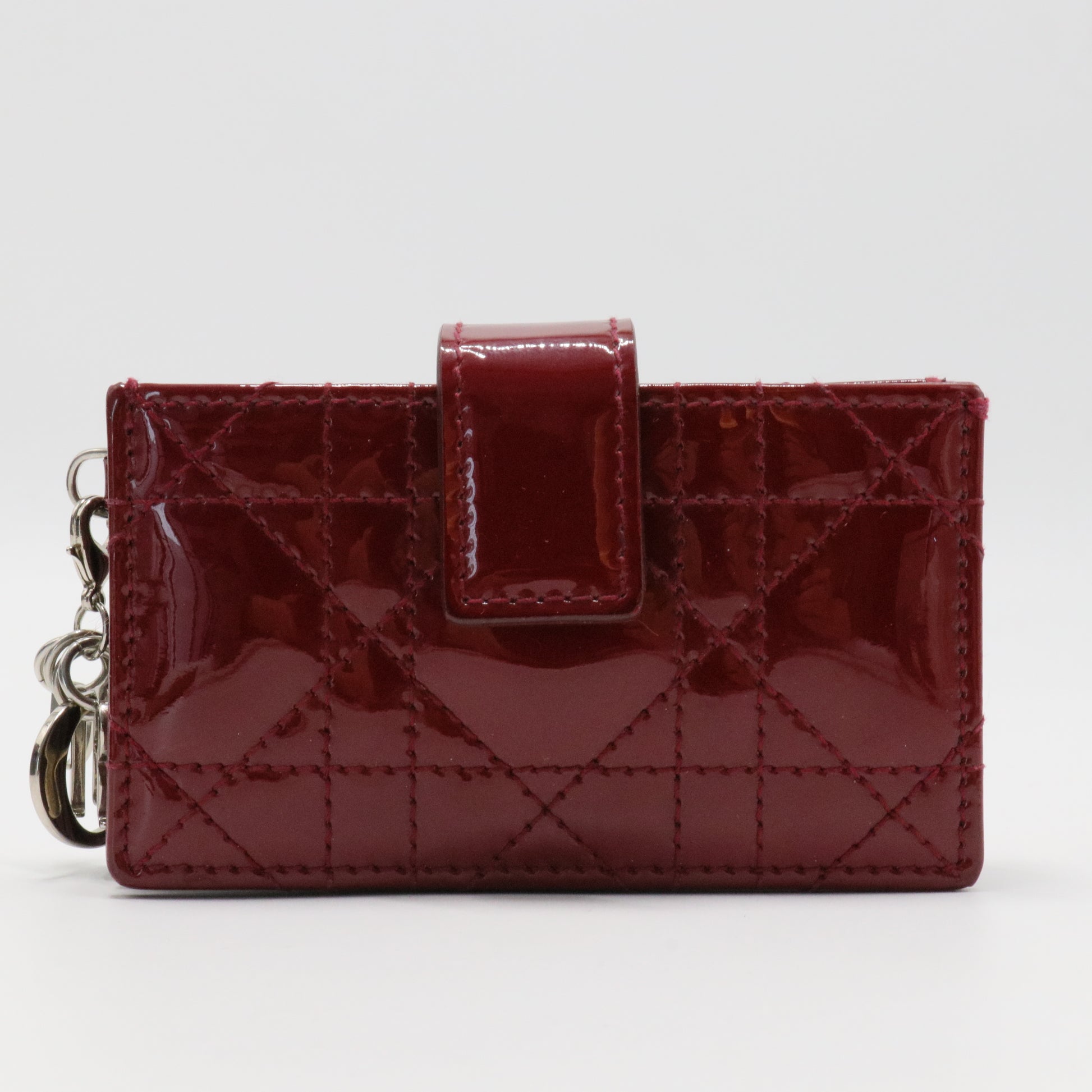 Lady Dior 5-Gusset Card Holder Cannage Stitch Patent