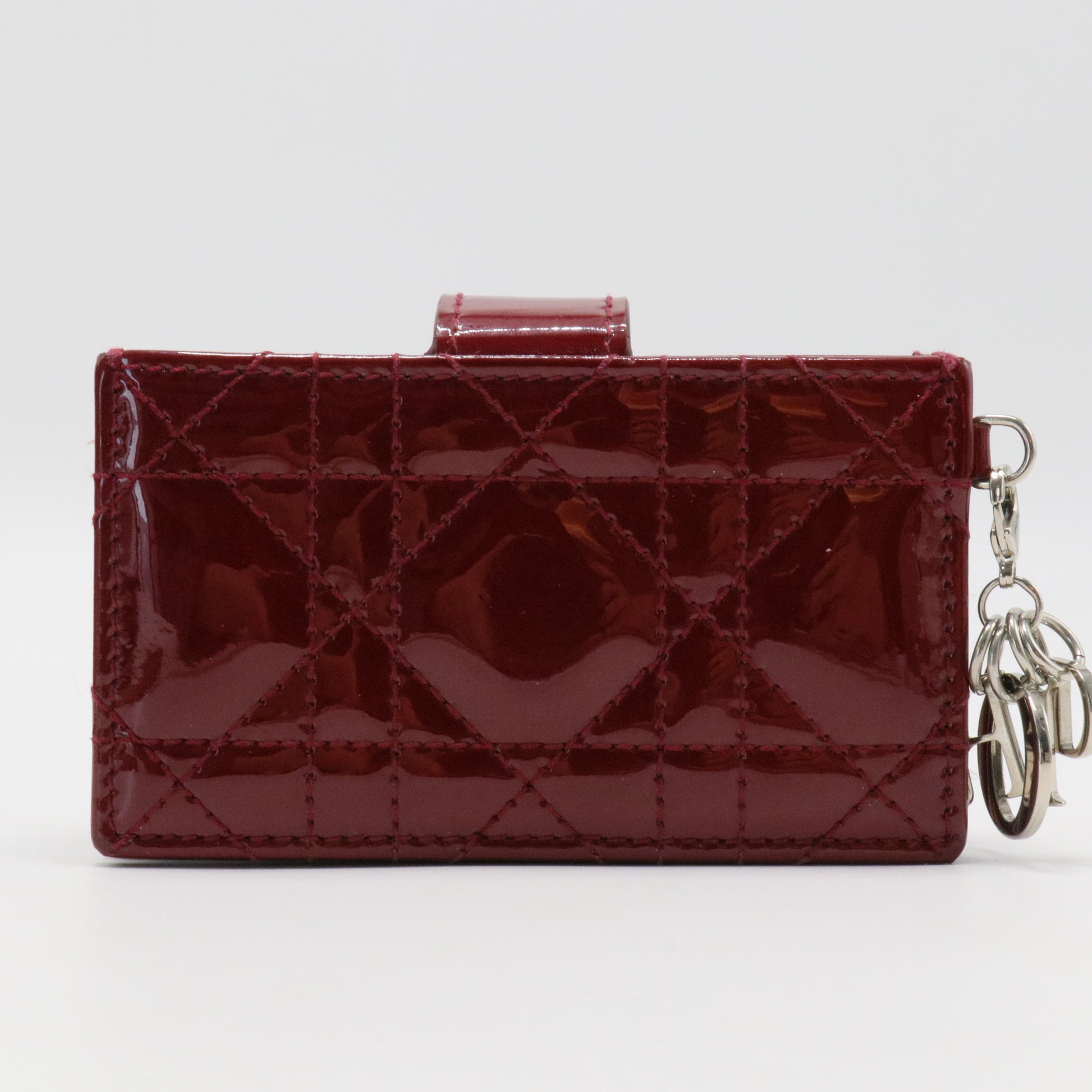 Lady Dior 5-Gusset Card Holder Cannage Stitch Patent