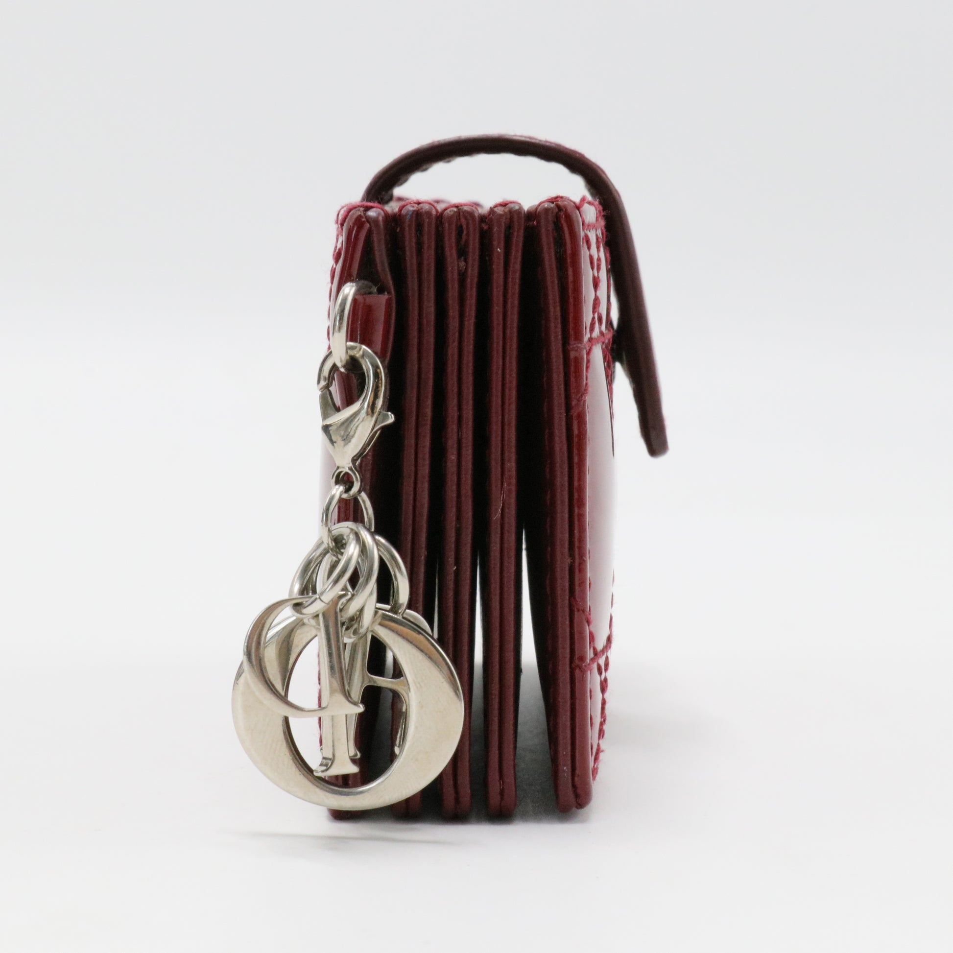 Lady Dior 5-Gusset Card Holder Cannage Stitch Patent