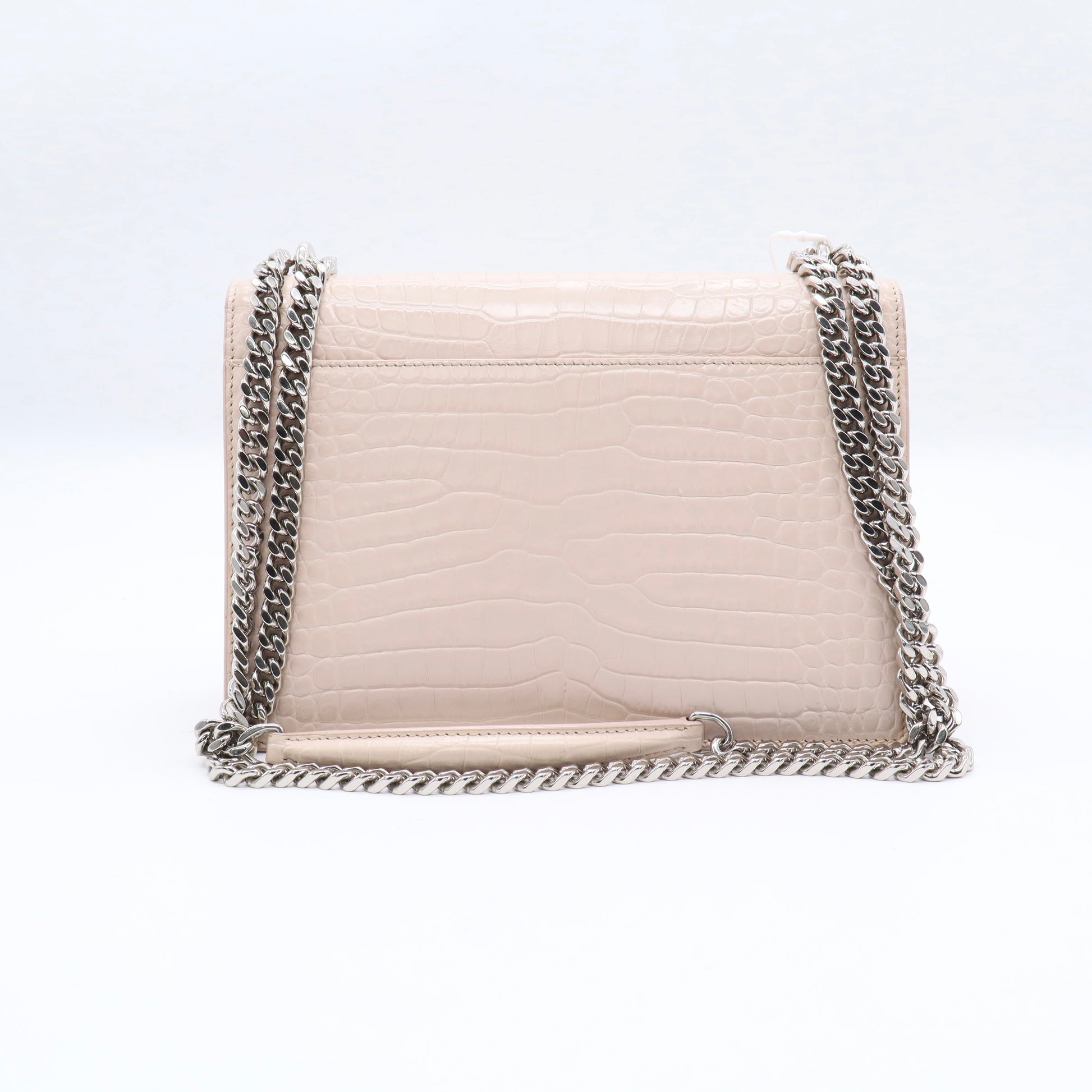 Sunset Crossbody Bag Crocodile Embossed Leather Medium Twins LDJ3265