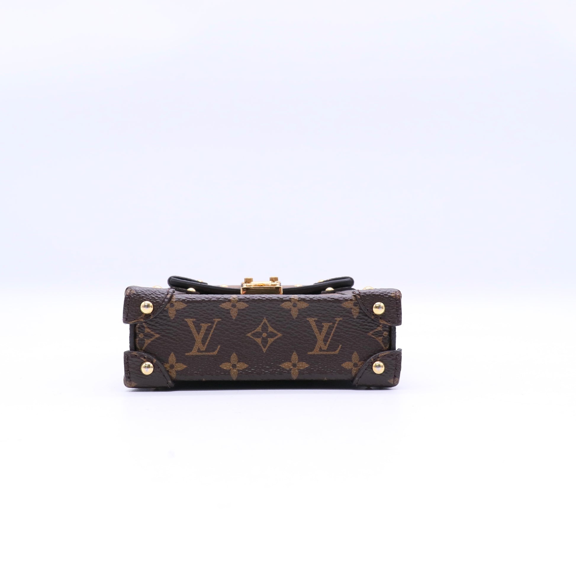 Louis Vuitton Monogram Reverse Canvas Vertical Trunk Pochette Bag Twins LDJ3290