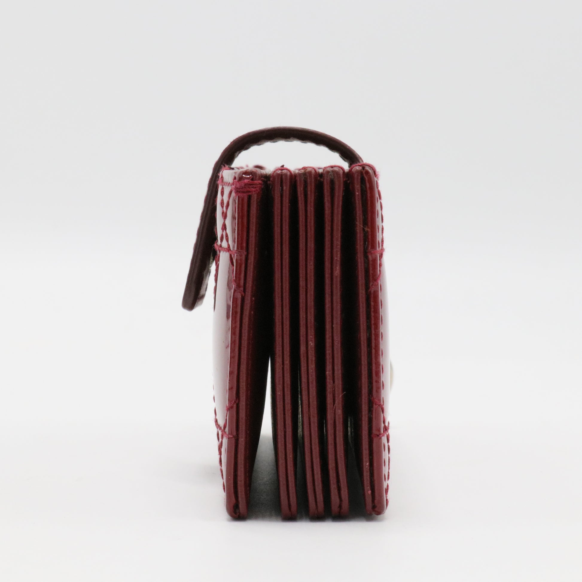 Lady Dior 5-Gusset Card Holder Cannage Stitch Patent