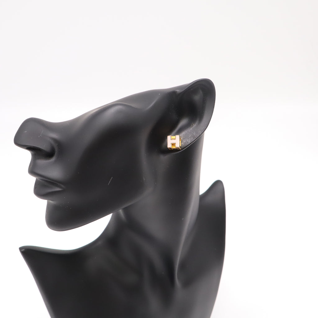 Hermès Mini Pop H Lacquered Metal Stud Earrings W22315