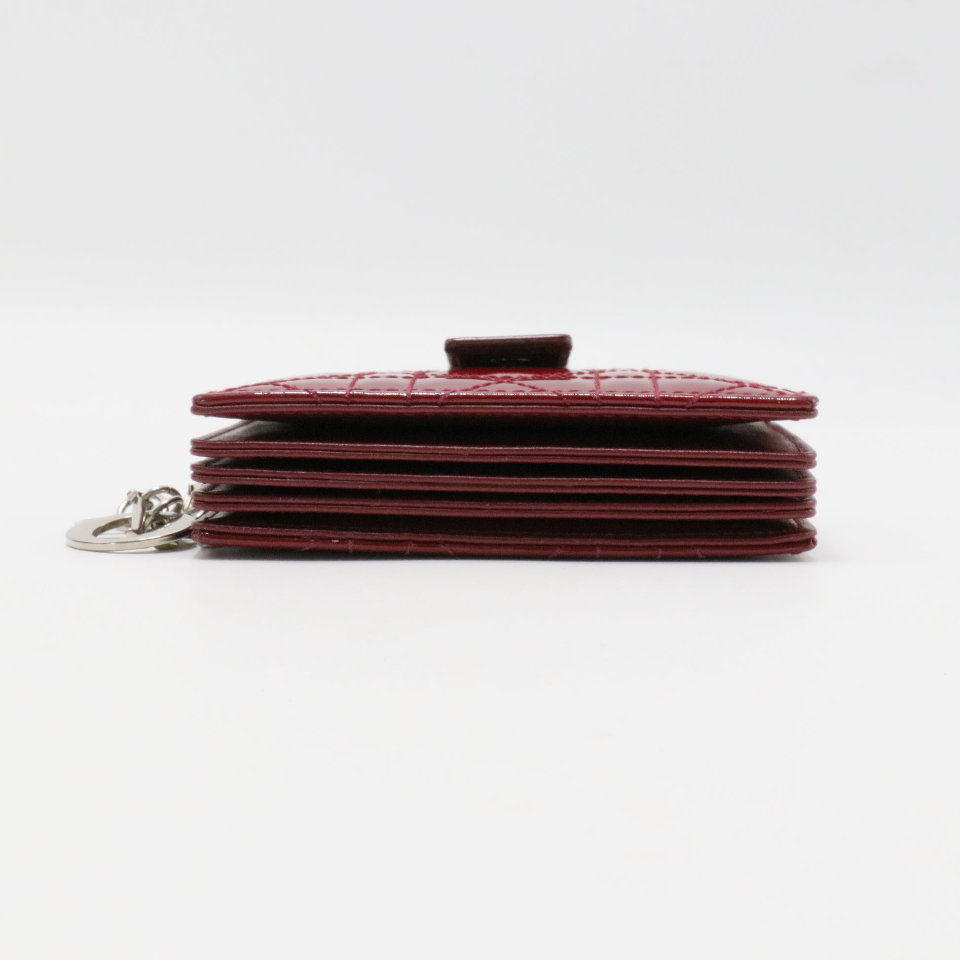 Lady Dior 5-Gusset Card Holder Cannage Stitch Patent