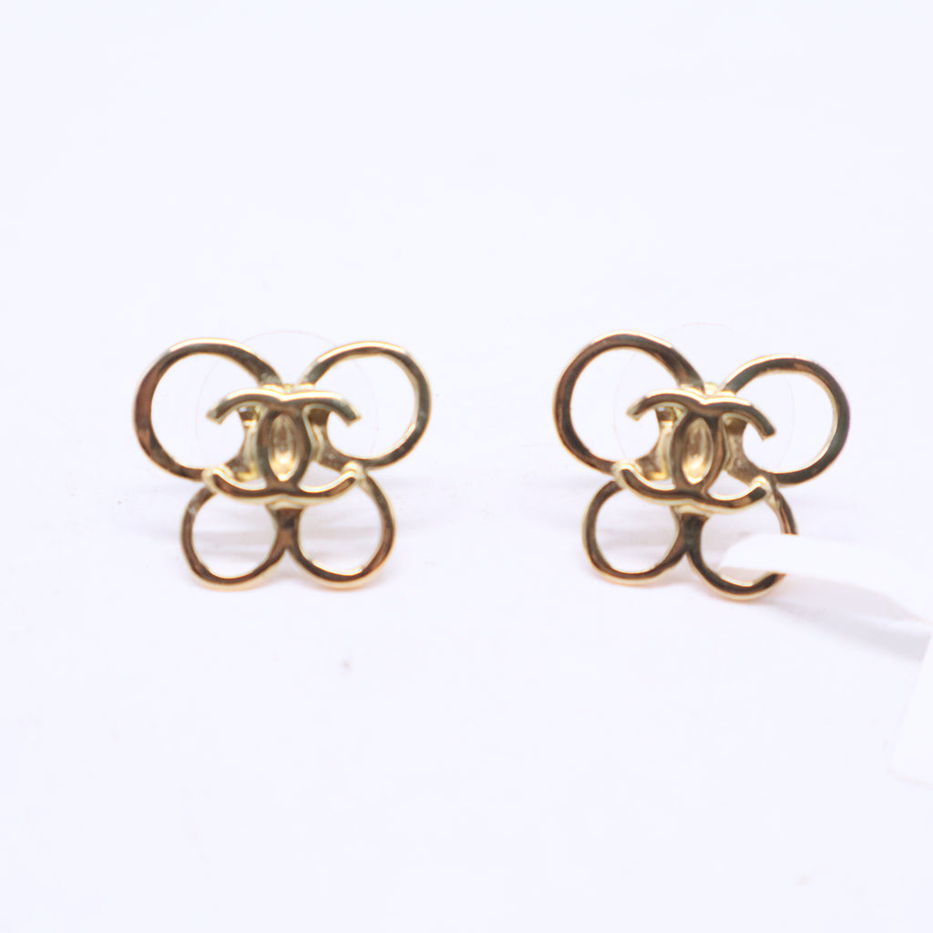 Butterfly CC Gold metal Earrings W20513