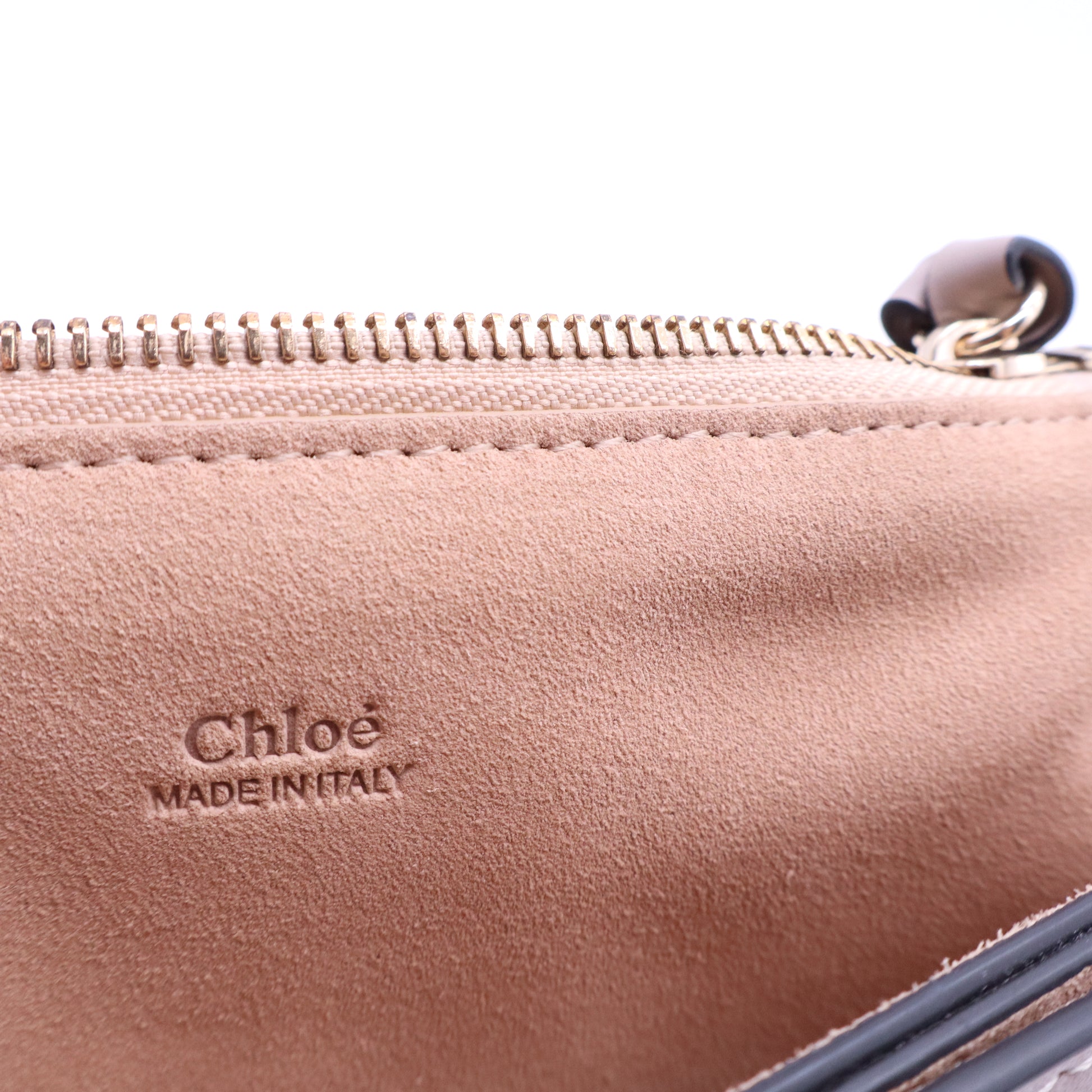 Calfskin Suede Medium Faye Shoulder Bag Motty Grey B21735