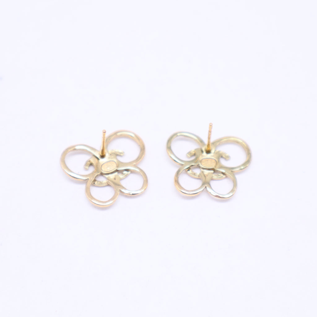 Butterfly CC Gold metal Earrings W20513