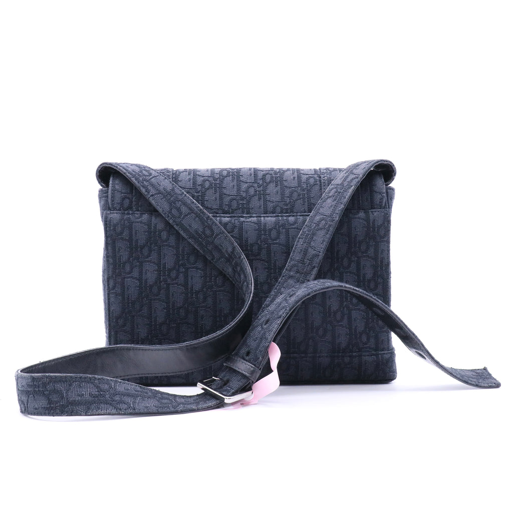 HOMME Oblique Canvas Flap Messenger Black（2021 Dior Men collection） Twins LDJ3303