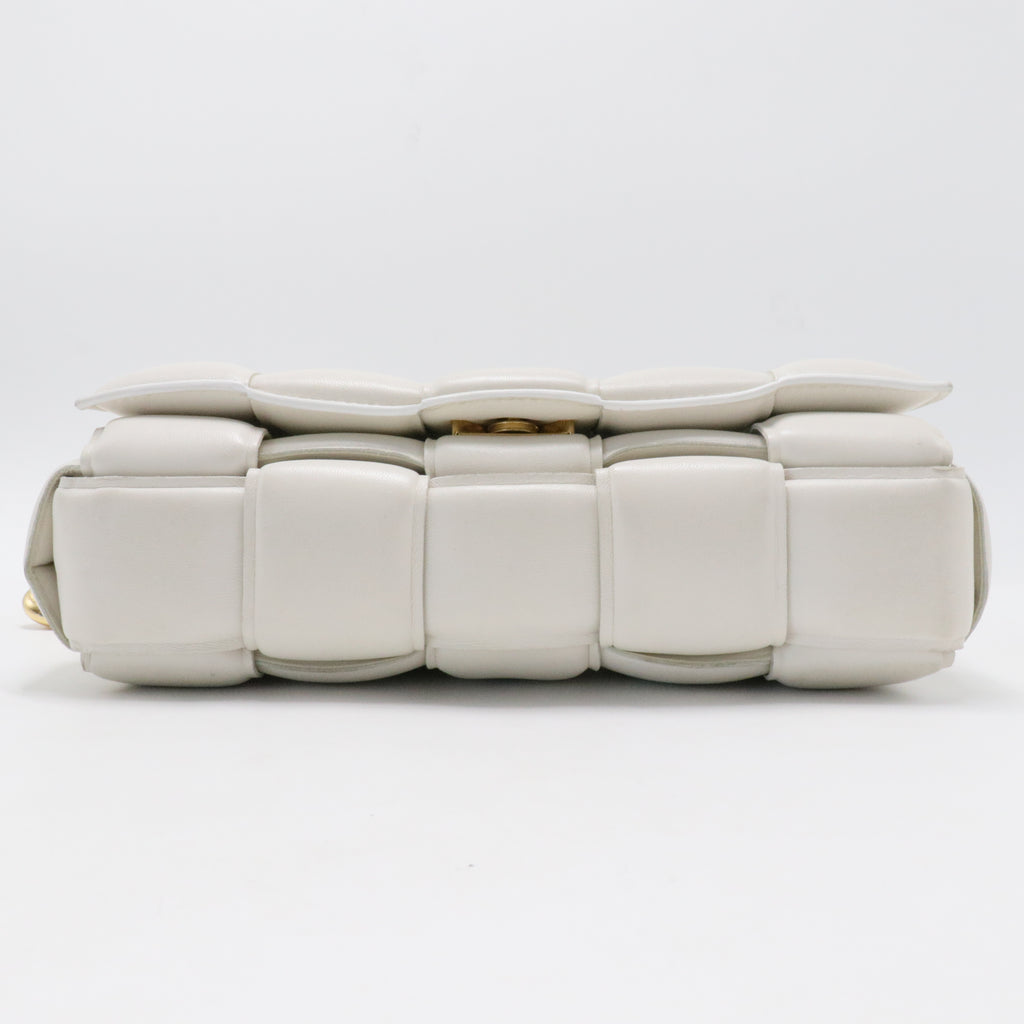 Cassette Chain Crossbody Bag Padded Maxi Intrecciato Leather