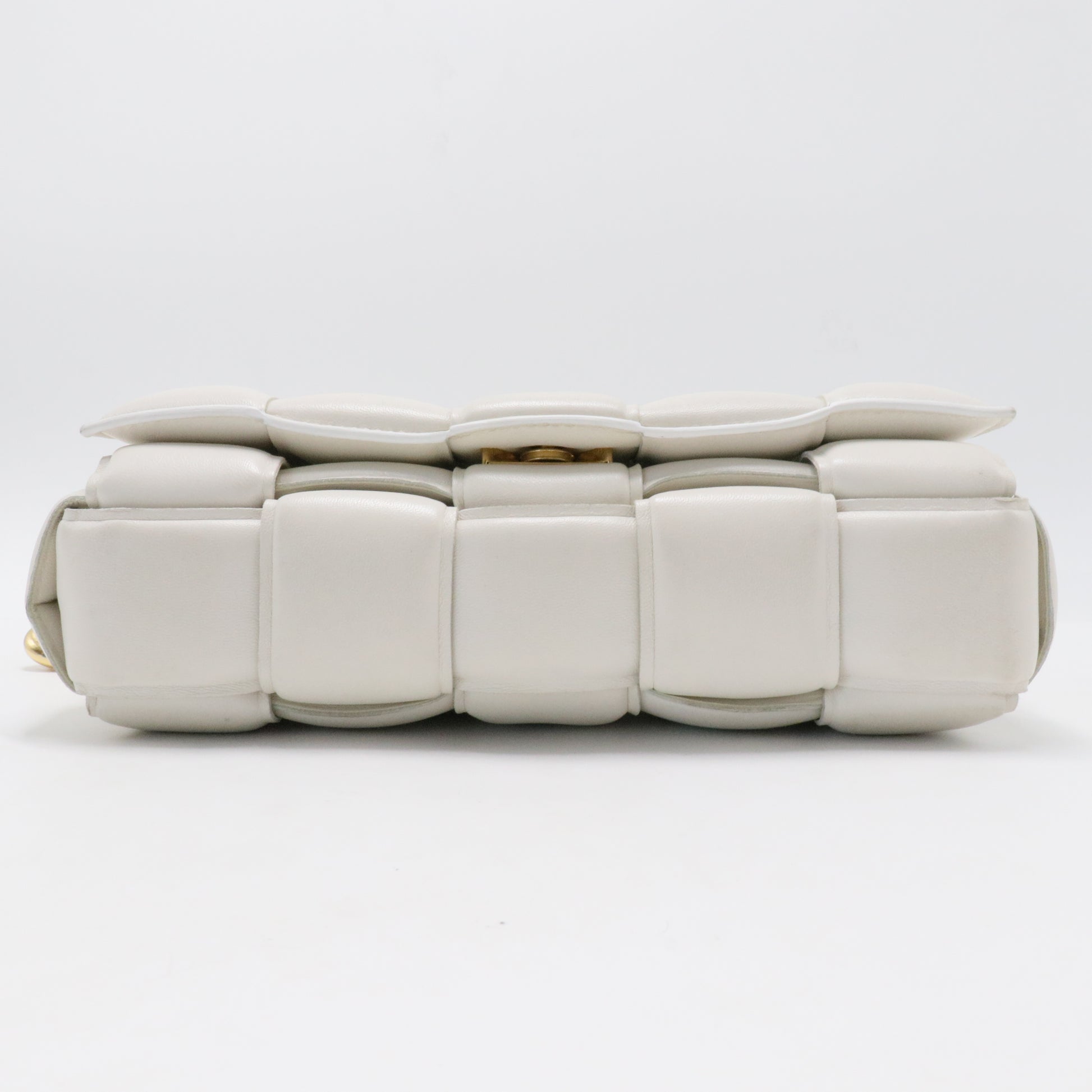 Cassette Chain Crossbody Bag Padded Maxi Intrecciato Leather