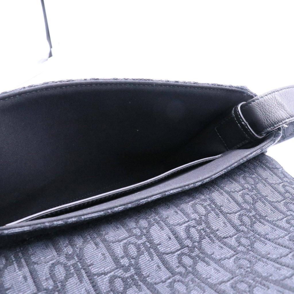 HOMME Oblique Canvas Flap Messenger Black（2021 Dior Men collection） Twins LDJ3303