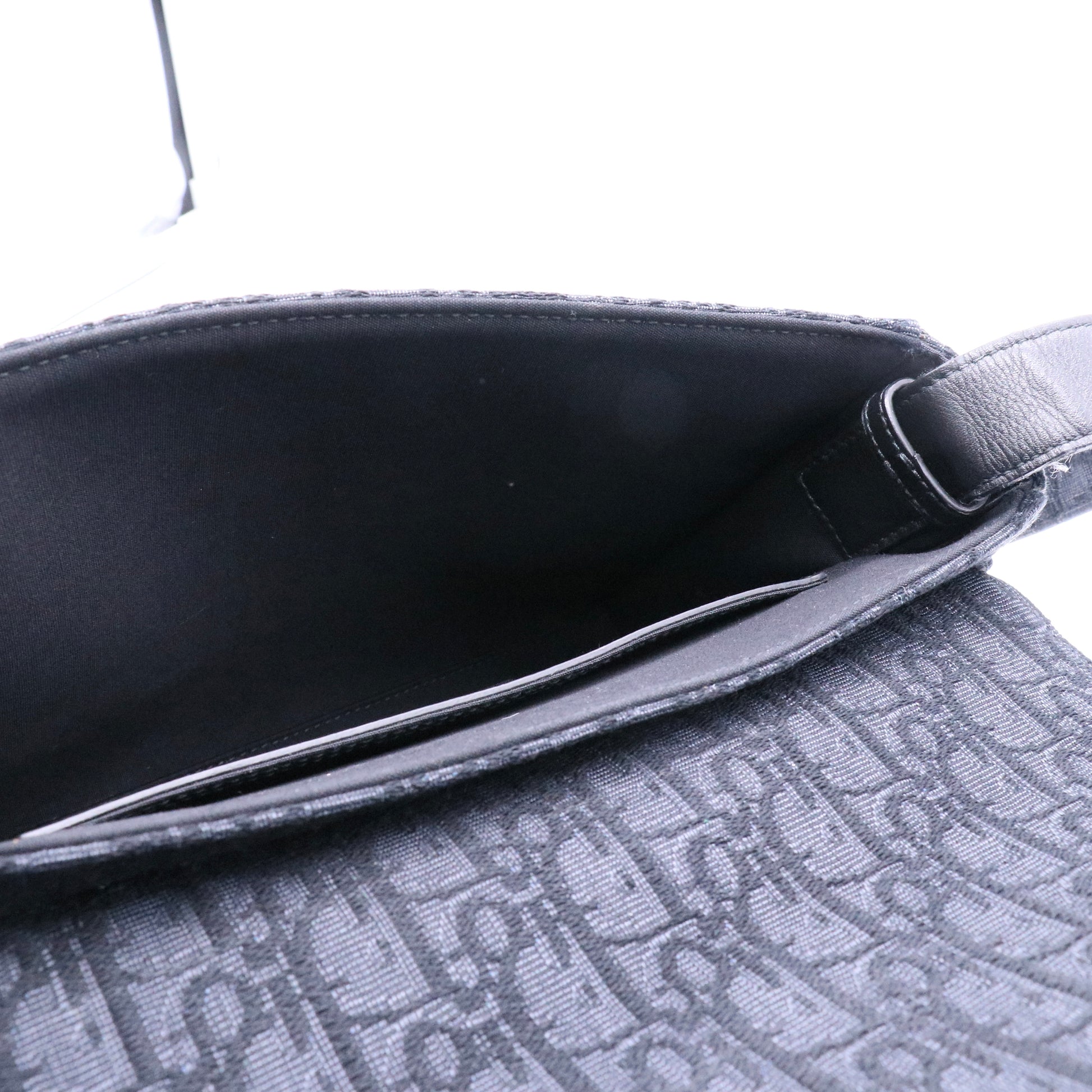 HOMME Oblique Canvas Flap Messenger Black（2021 Dior Men collection） Twins LDJ3303