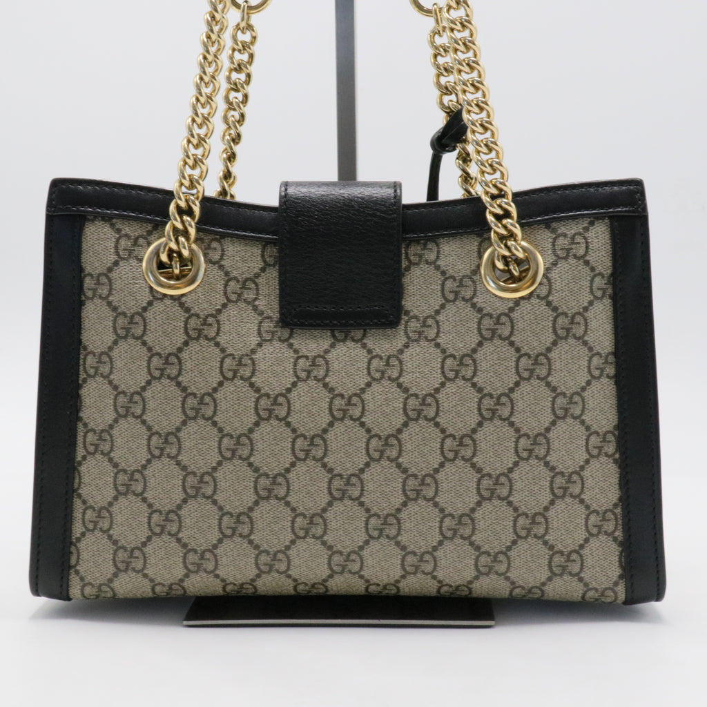 Padlock Chain Tote GG Coated Canvas Small
