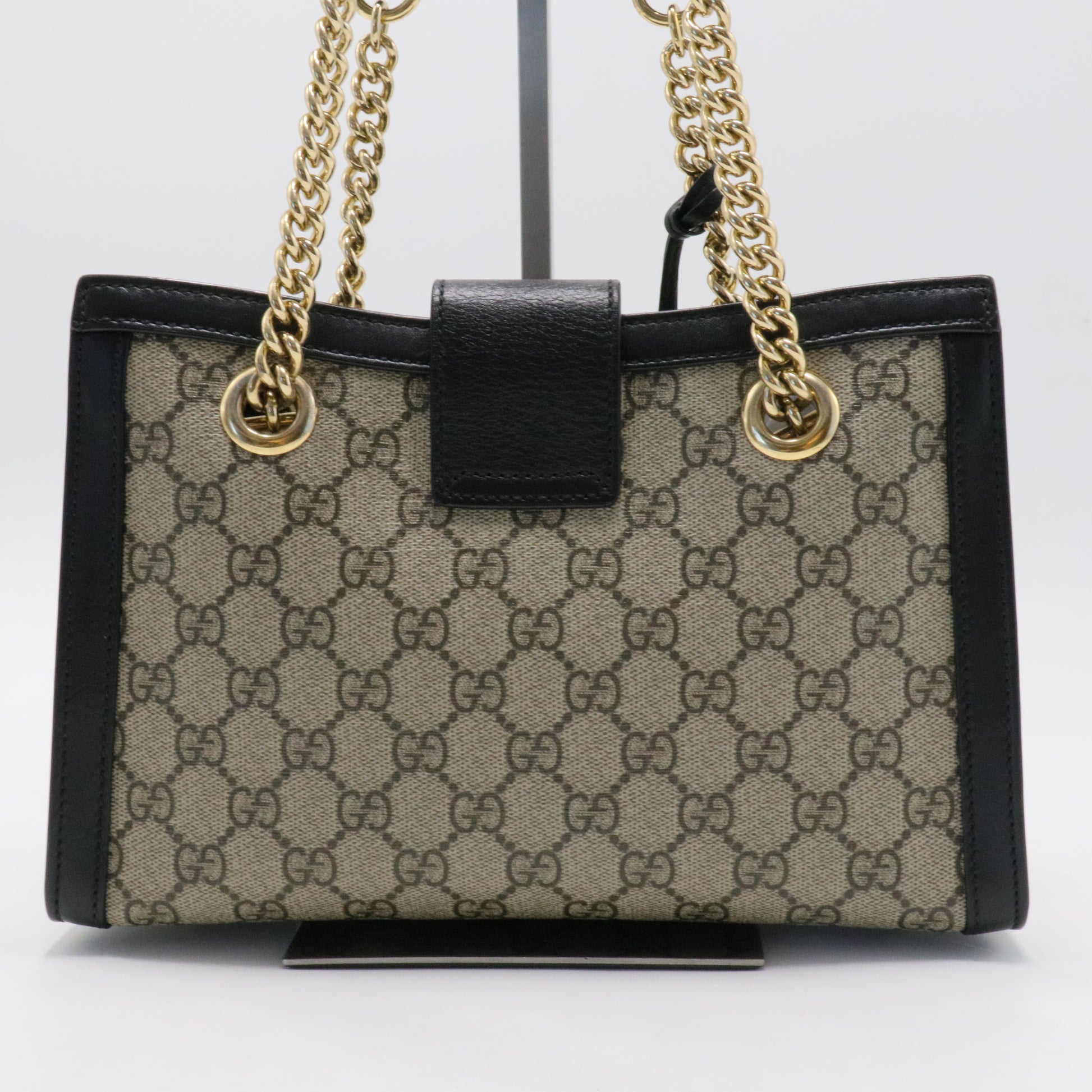 Padlock Chain Tote GG Coated Canvas Small