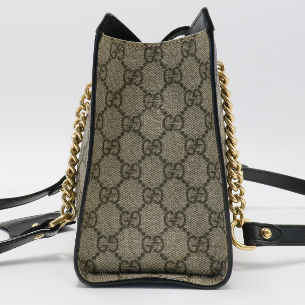 Padlock Chain Tote GG Coated Canvas Small