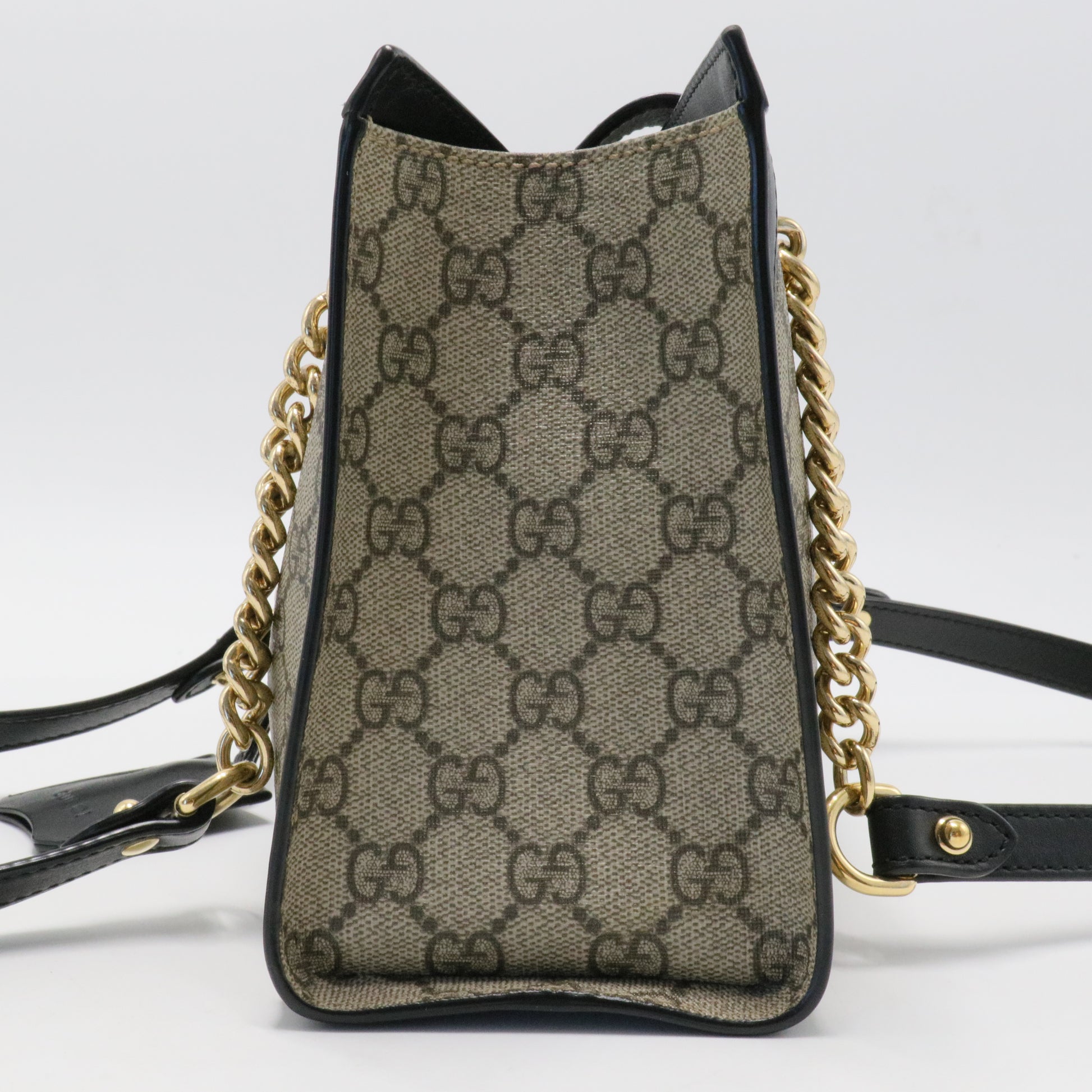 Padlock Chain Tote GG Coated Canvas Small