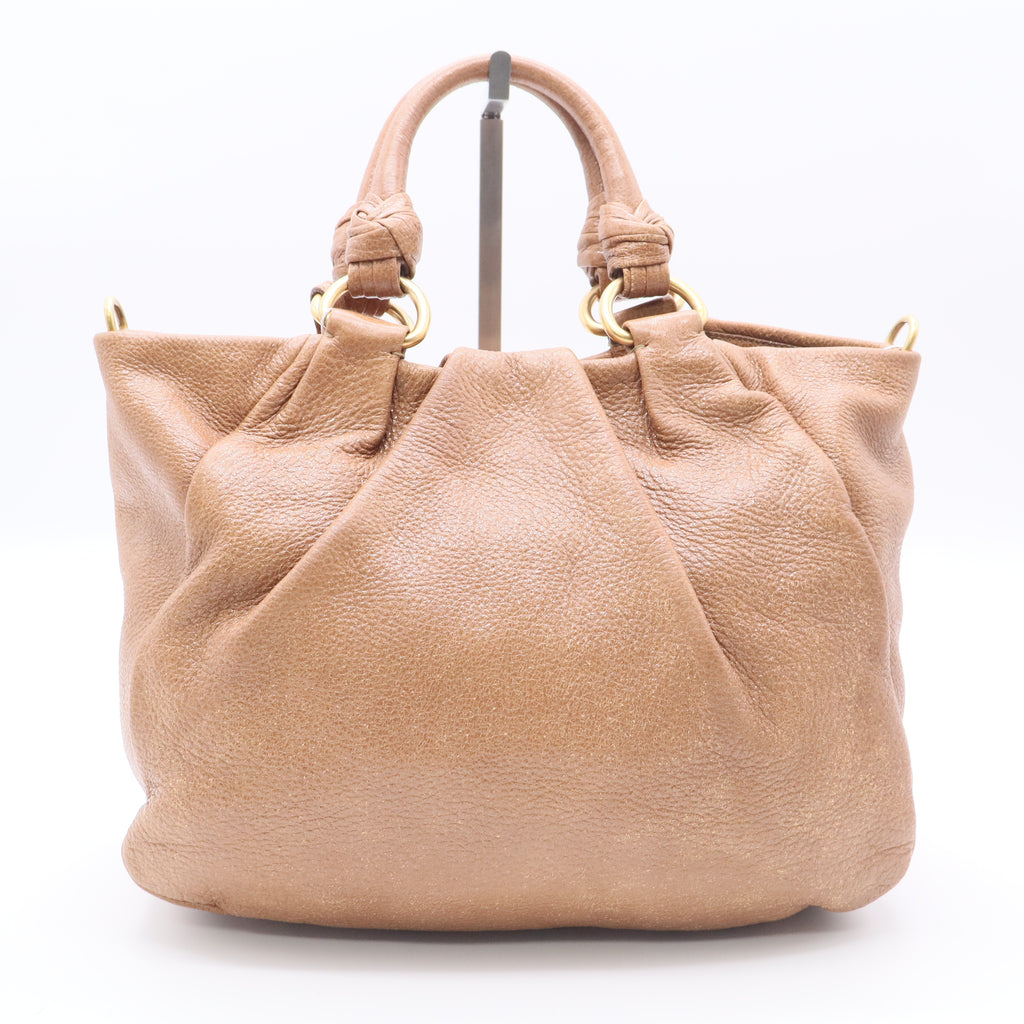 Chic Leather Top Handle Bag twins
