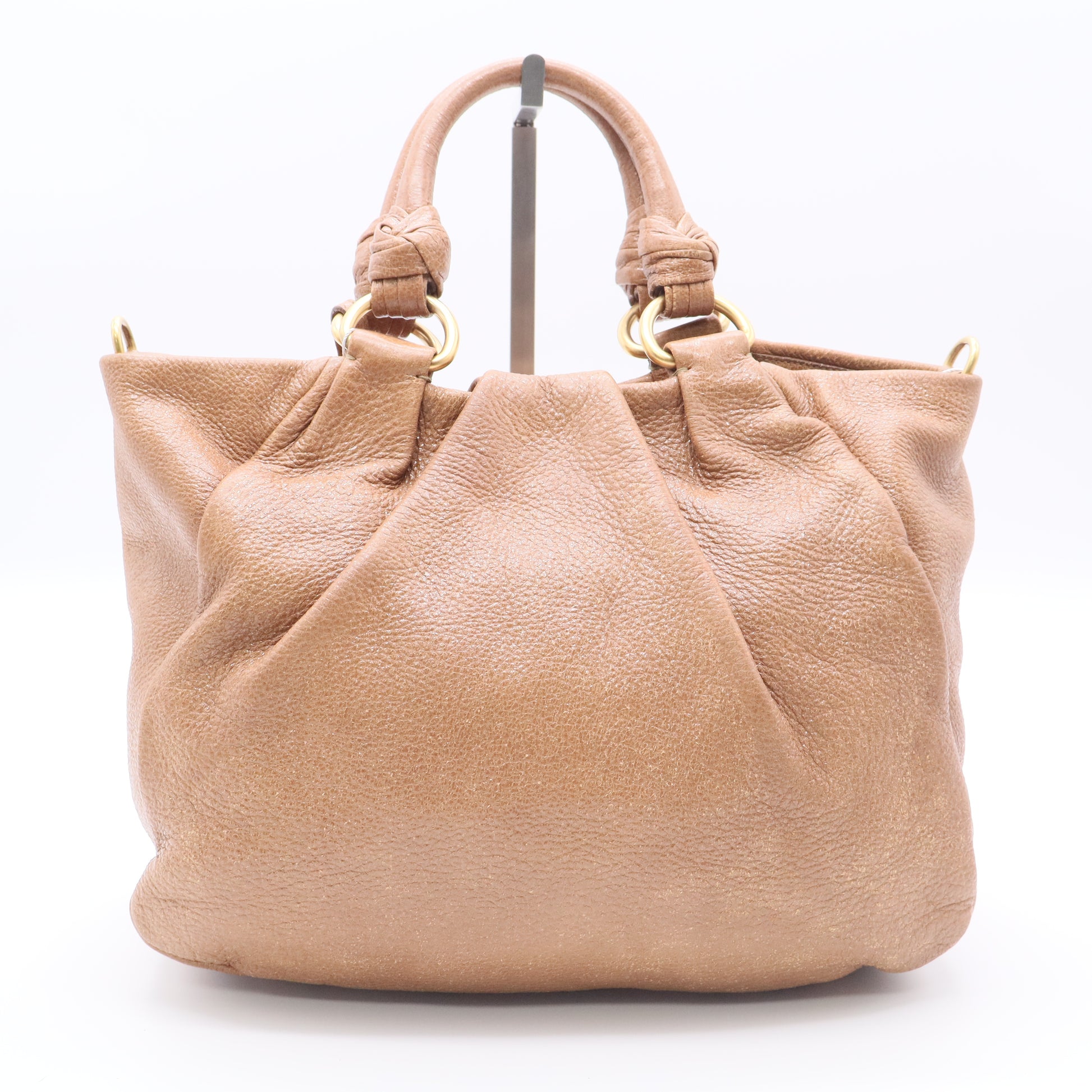 Chic Leather Top Handle Bag twins
