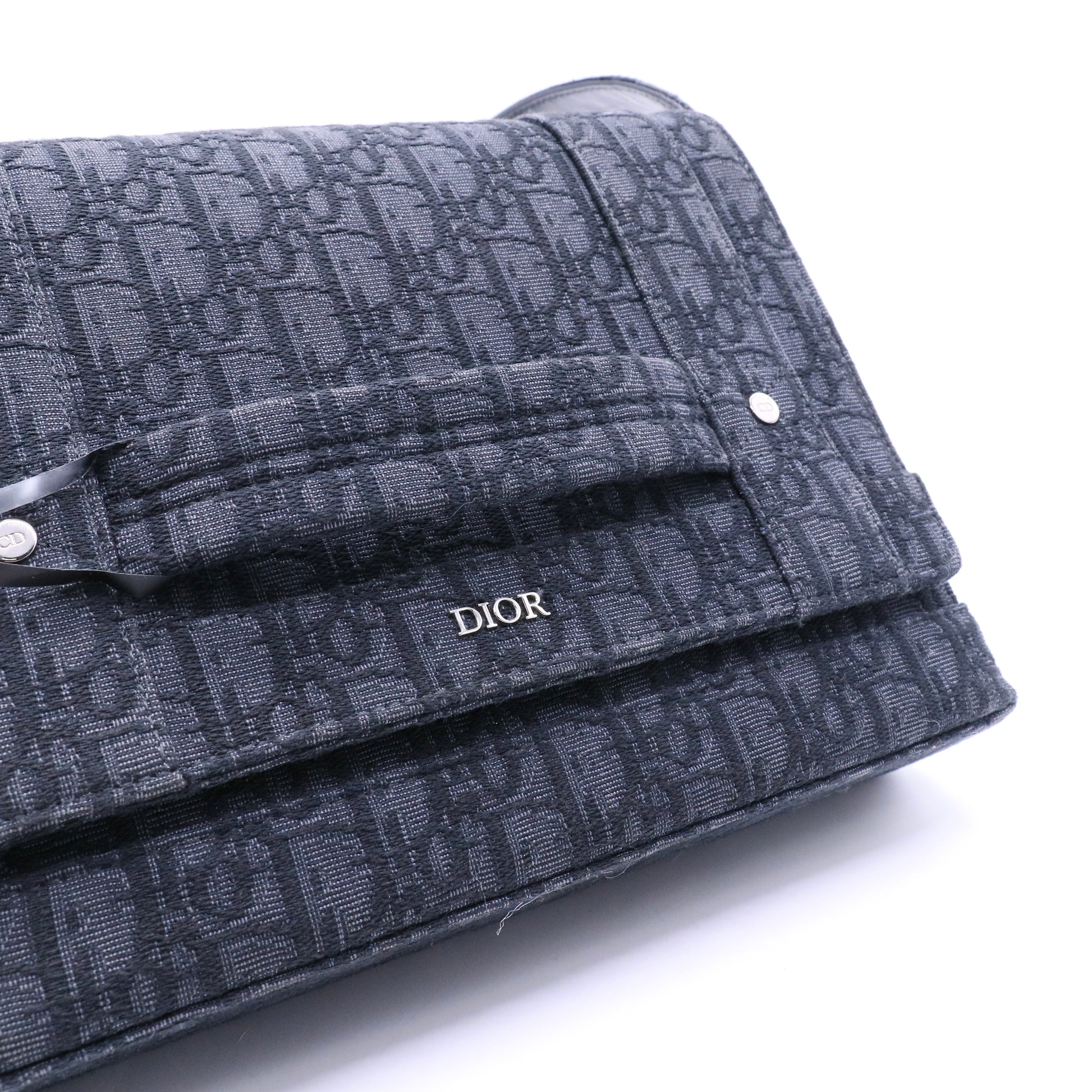 HOMME Oblique Canvas Flap Messenger Black（2021 Dior Men collection） Twins LDJ3303