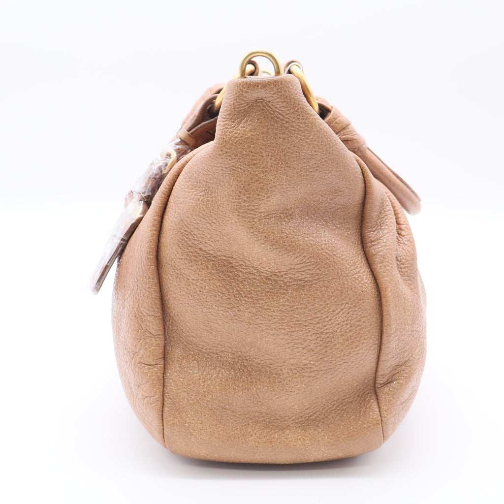 Chic Leather Top Handle Bag twins