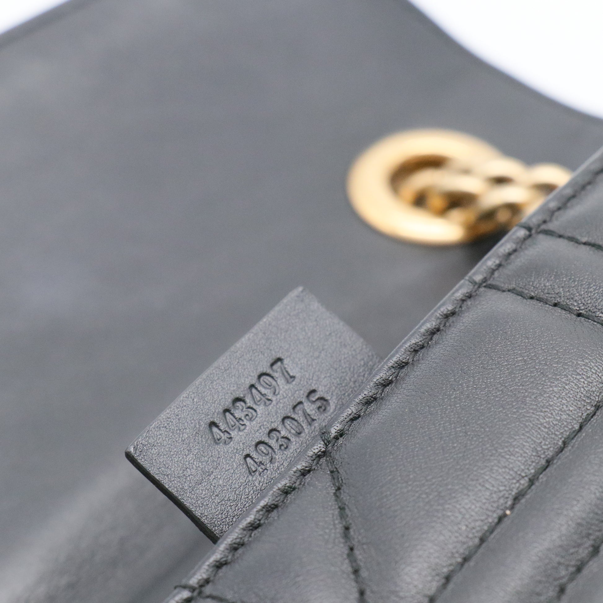 Pearly GG Marmont Flap Bag Embellished Matelasse Leather Small