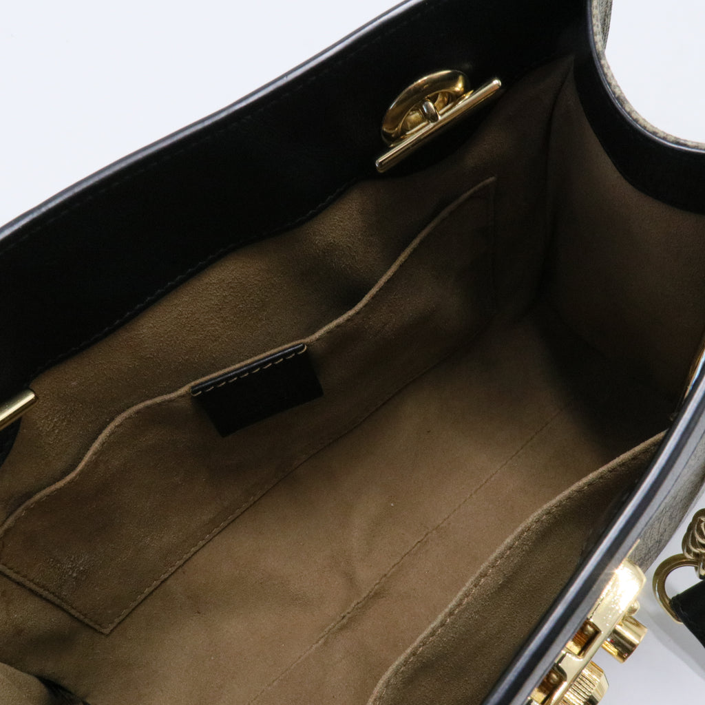 Padlock Chain Tote GG Coated Canvas Small