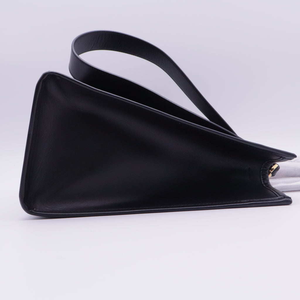 Sunshine Large Leather Handbag in Black Brown twins