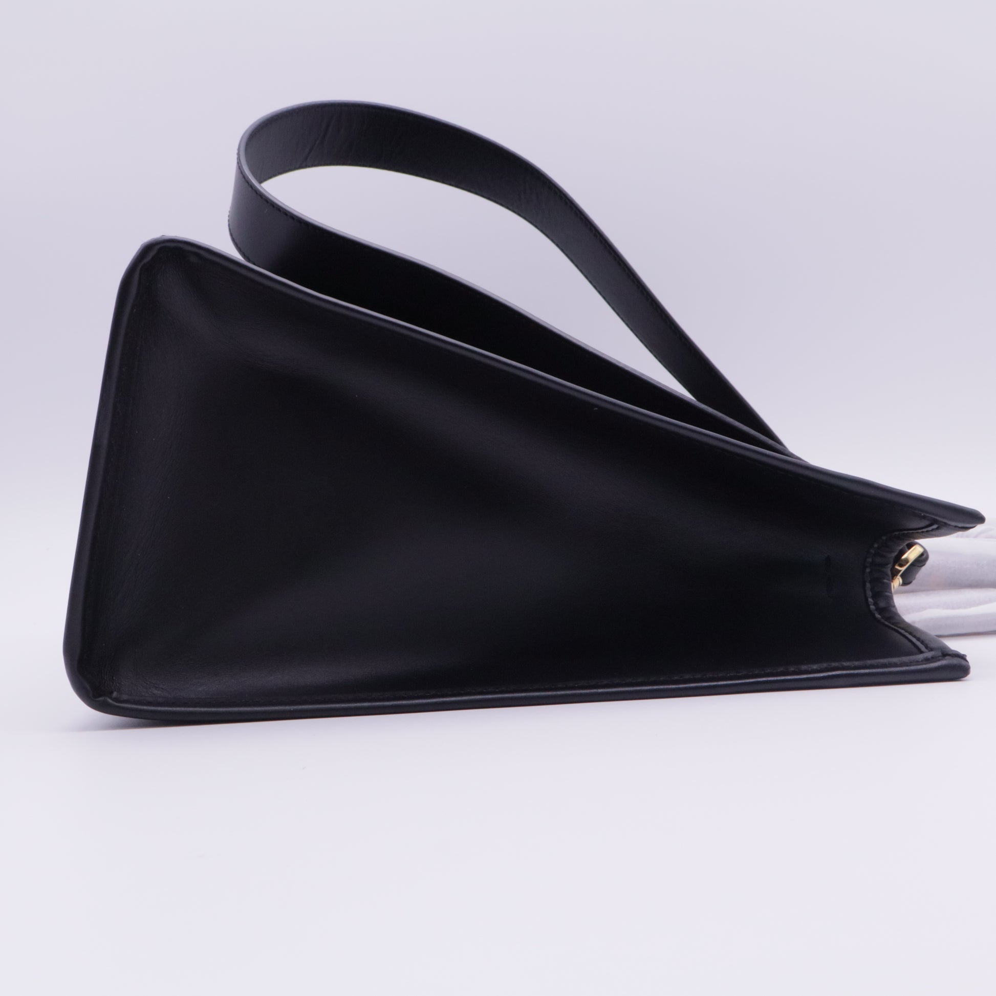 Sunshine Large Leather Handbag in Black Brown twins