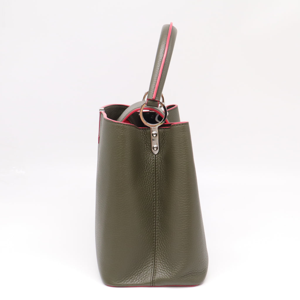 Capucines Khaki Leather