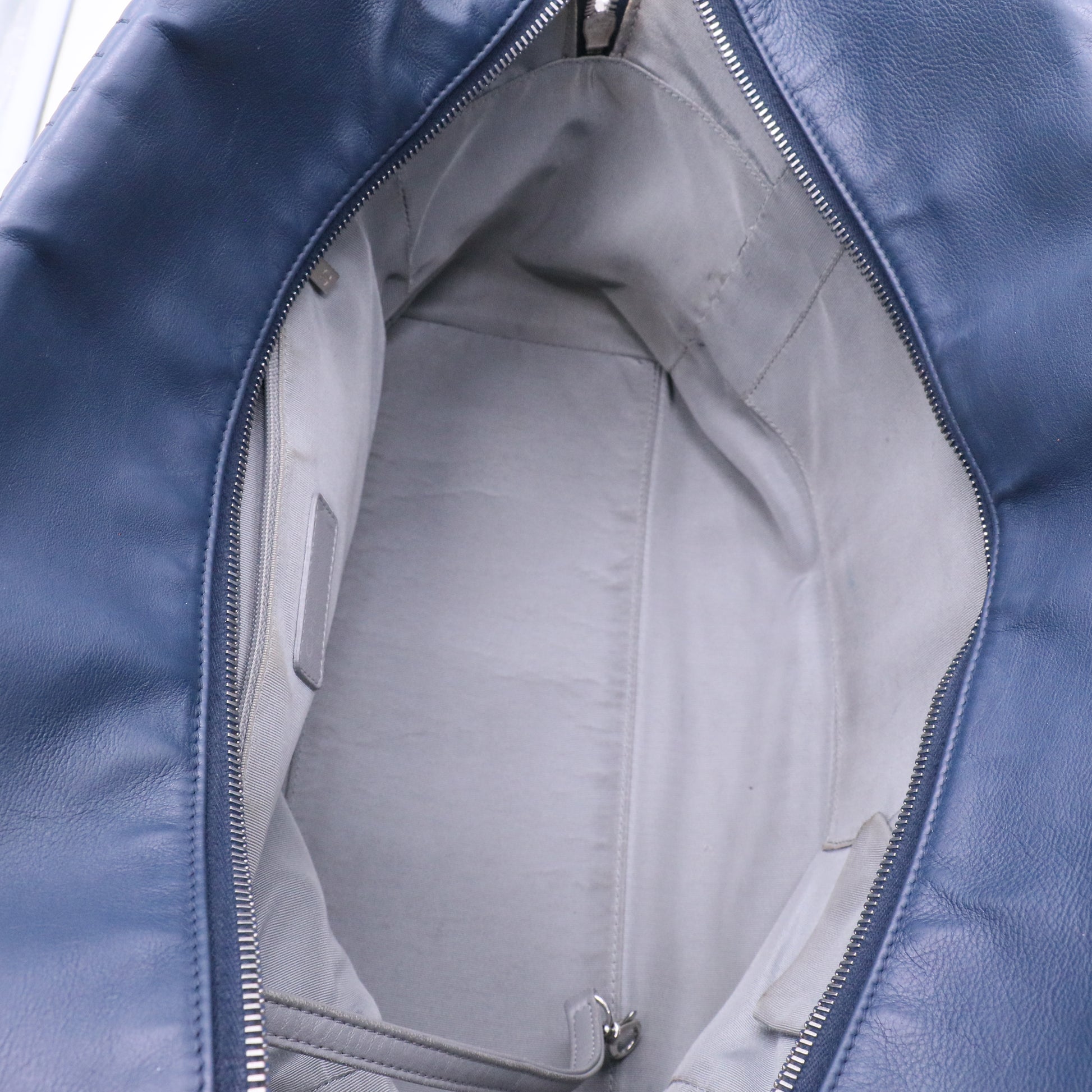 Chanel Lambskin Coco Open Tote Blue Bag Twins LDJ3218