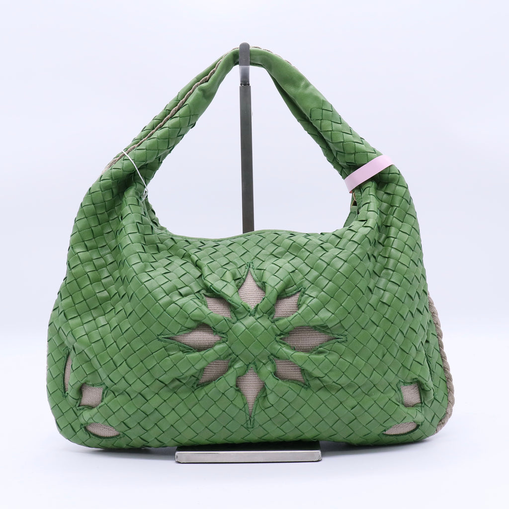 Nappa Intrecciato Flower Medium Veneta Hobo Twins LDJ3321