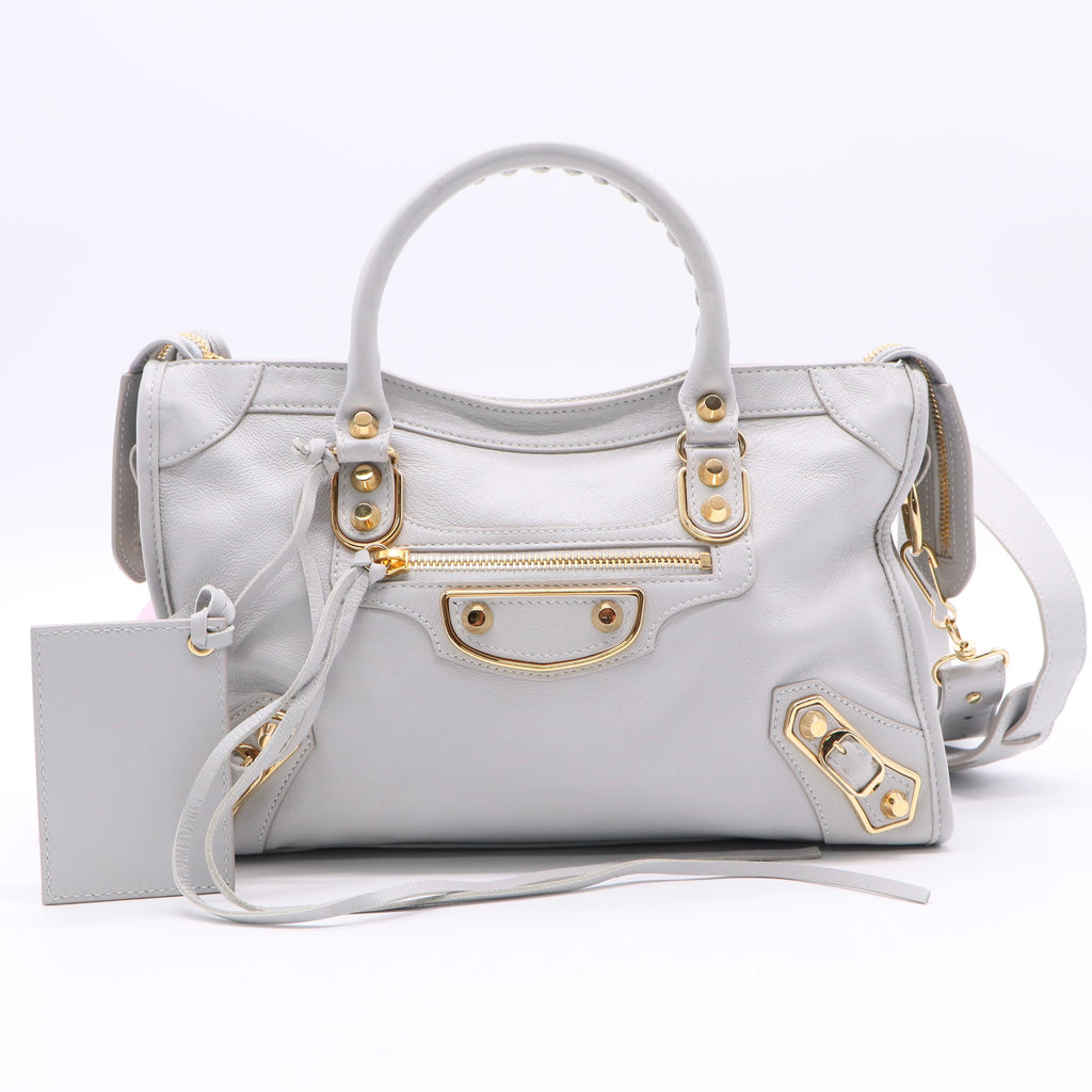 Special Gold Edition's Le City Bag Mini in Optic White Twins LDJ2509
