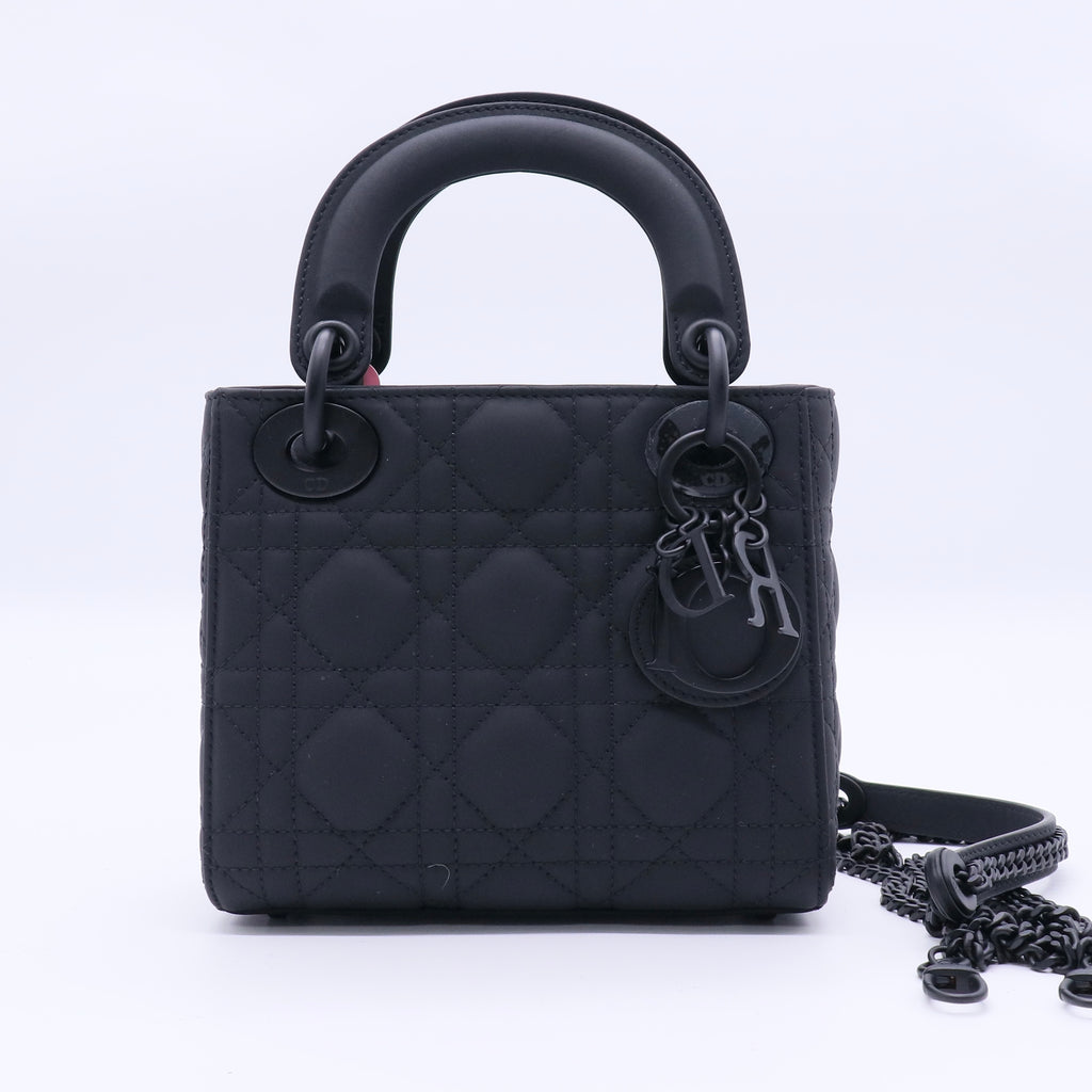 Ultra Matte Lady Dior Chain Bag Cannage Quilt Calfskin Mini Twins LDJ3297
