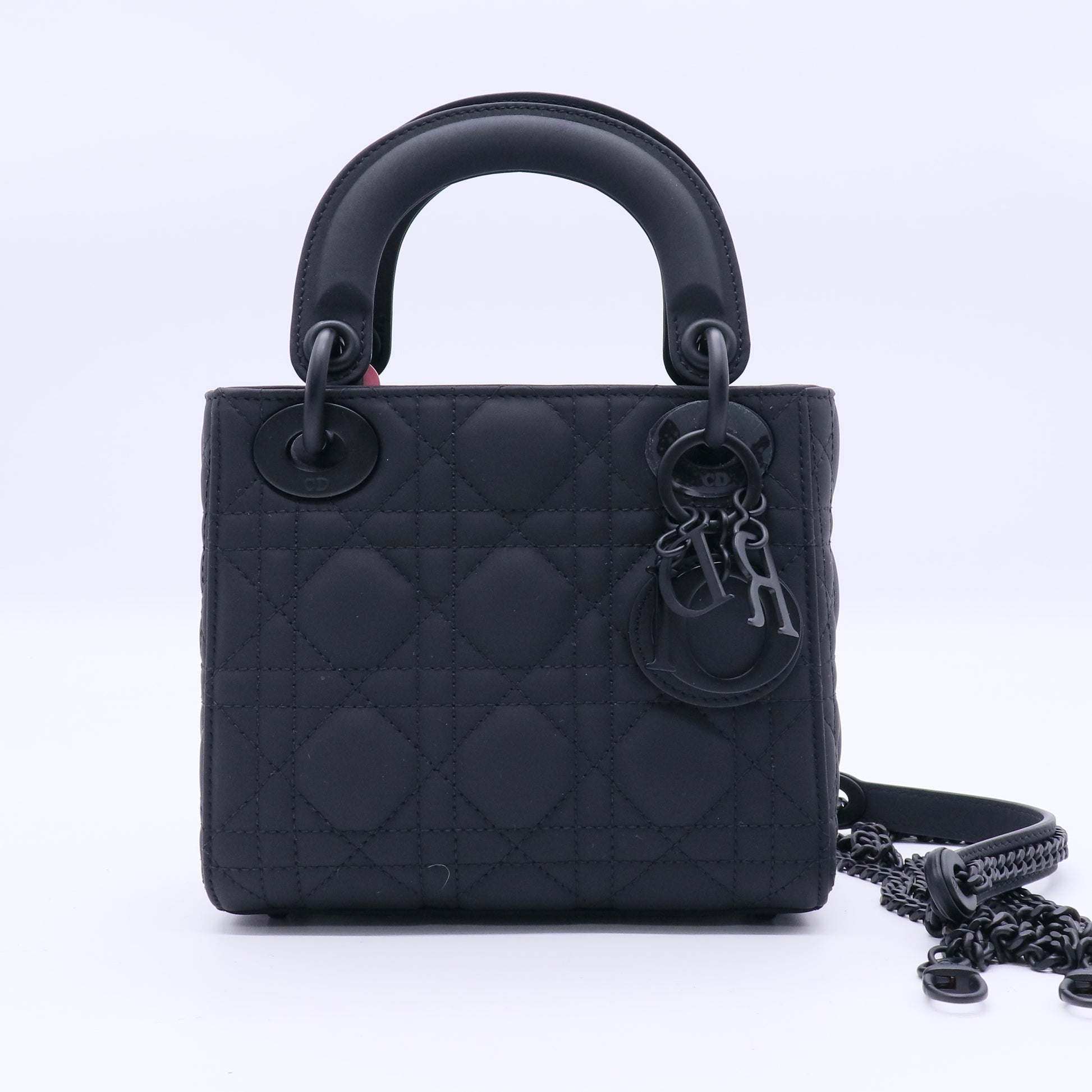 Ultra Matte Lady Dior Chain Bag Cannage Quilt Calfskin Mini Twins LDJ3297