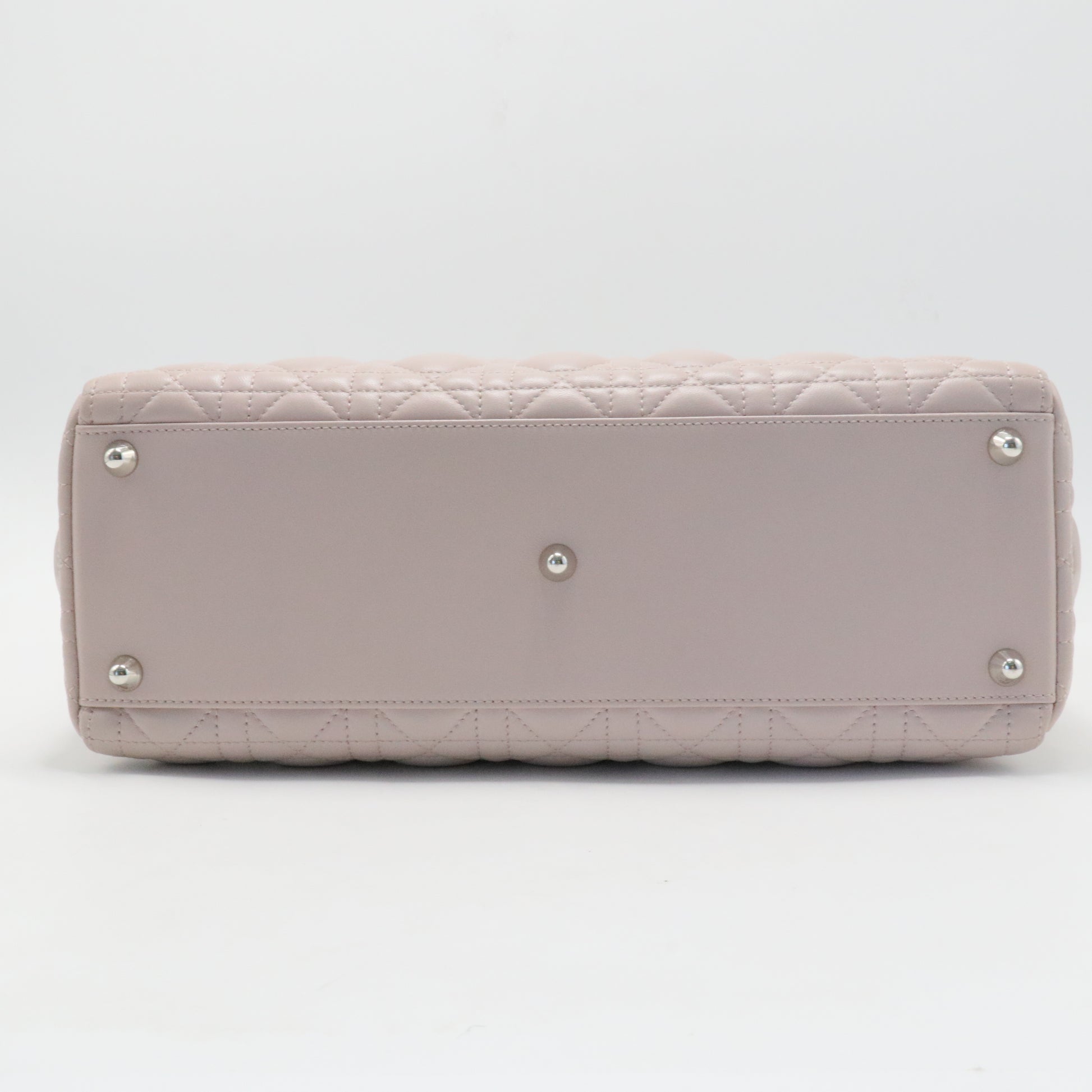 Lady Dior Large Handbag in Grey Cannage Leather
