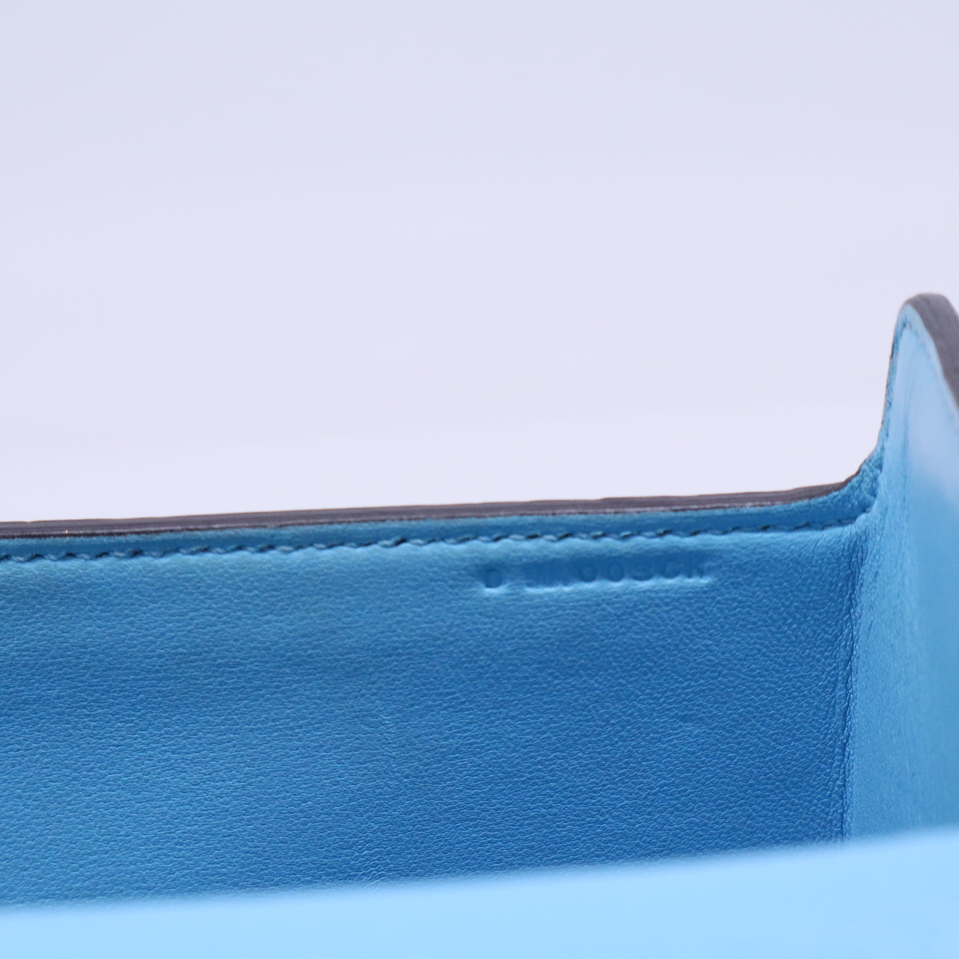 Hermes Candy Blue Leather Cinhetic Top Handle Boxy Bag b20442