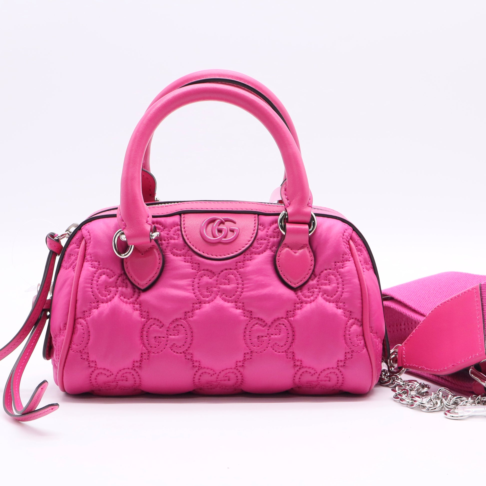 Gucci Gucci Jumbo GG Matelasse Nylon Mini Bowling Bag Twins LDJ2524