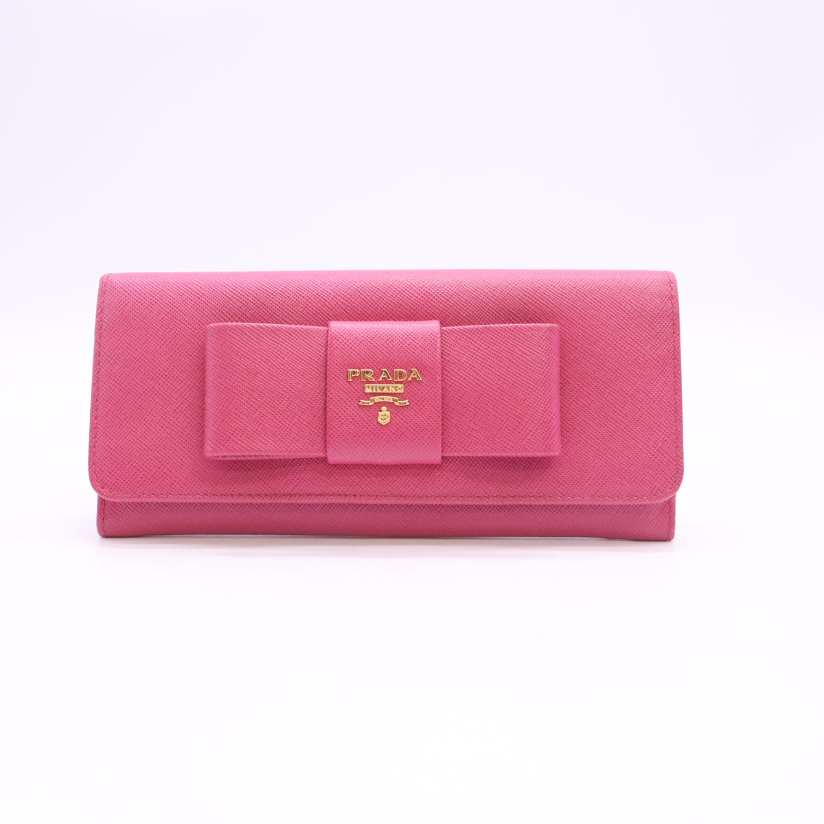 Saffiano Fiocco Continental Bow Wallet Peonia