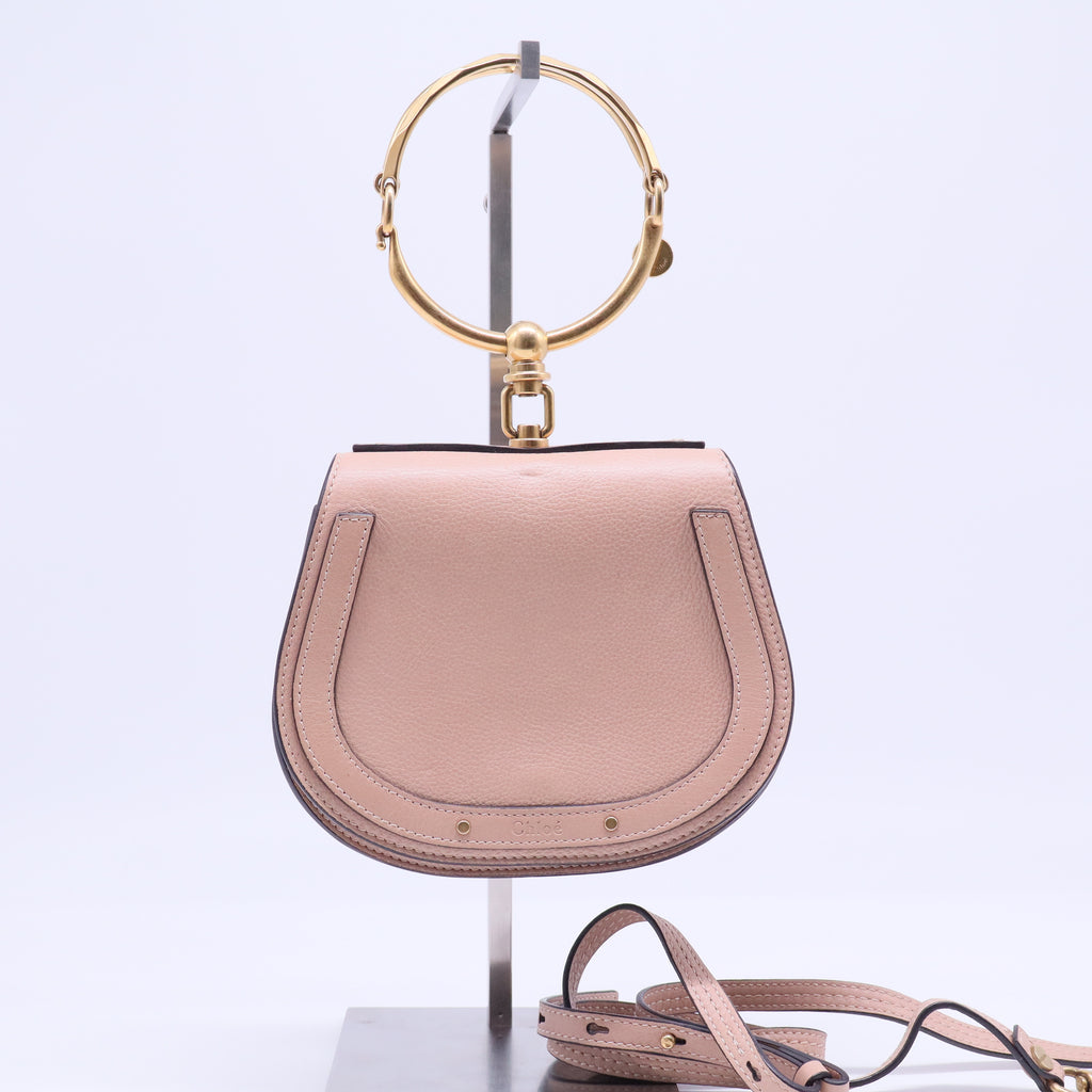 Calfskin Suede Small Nile Bracelet Bag Biscotti Beige Sold Out B20626
